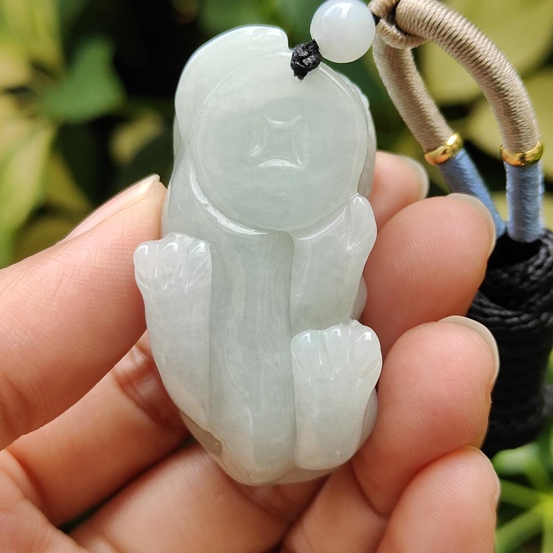 New arrival in SG - Flying Pixiu with movable ball in mouth crafted on Natural Jadeite Jade as Pendant with QIC labs approved certificate weighs 49.07 grams, measurement 45.8 * 23.2 * 19.7 mm (pendant322) Yi Pin Qian Jadeites Jade Jewelry ~Your Precious Quintessential ~ Singapore