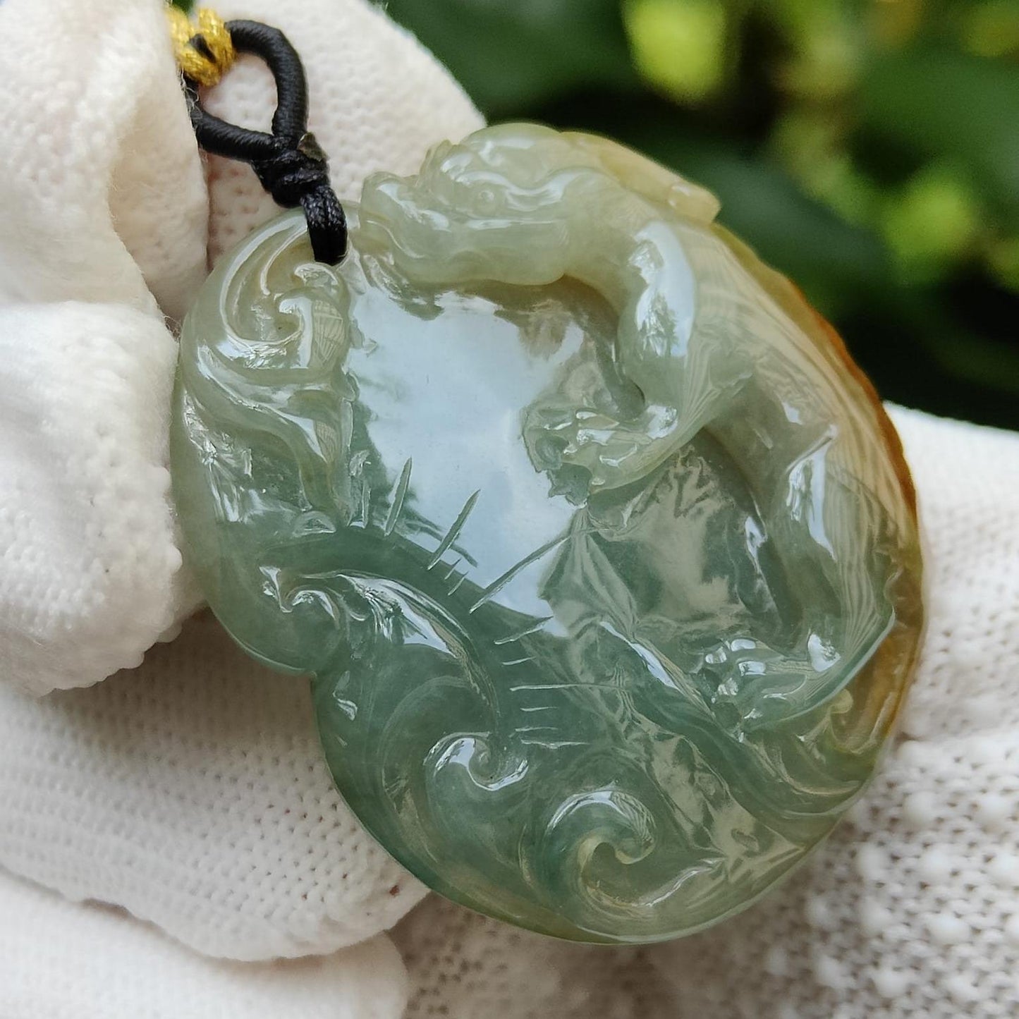 🌱🔥 Natural Type A Jadeite Pixiu Pendant – Wealth Magnet + Career Luck (Sku: pendant445)