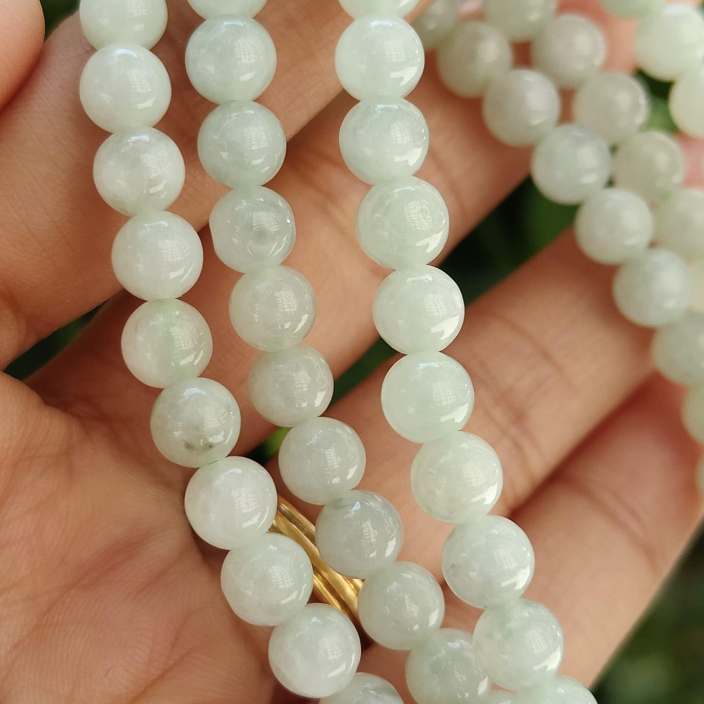 108 * 6mm beads Natural Type A Jadeite Jade as Bracelet / Necklace, certificate weighs 39.93 grams (bracelet37) Yi Pin Qian Jadeites Jade Jewelry ~Your Precious Quintessential ~ Singapore