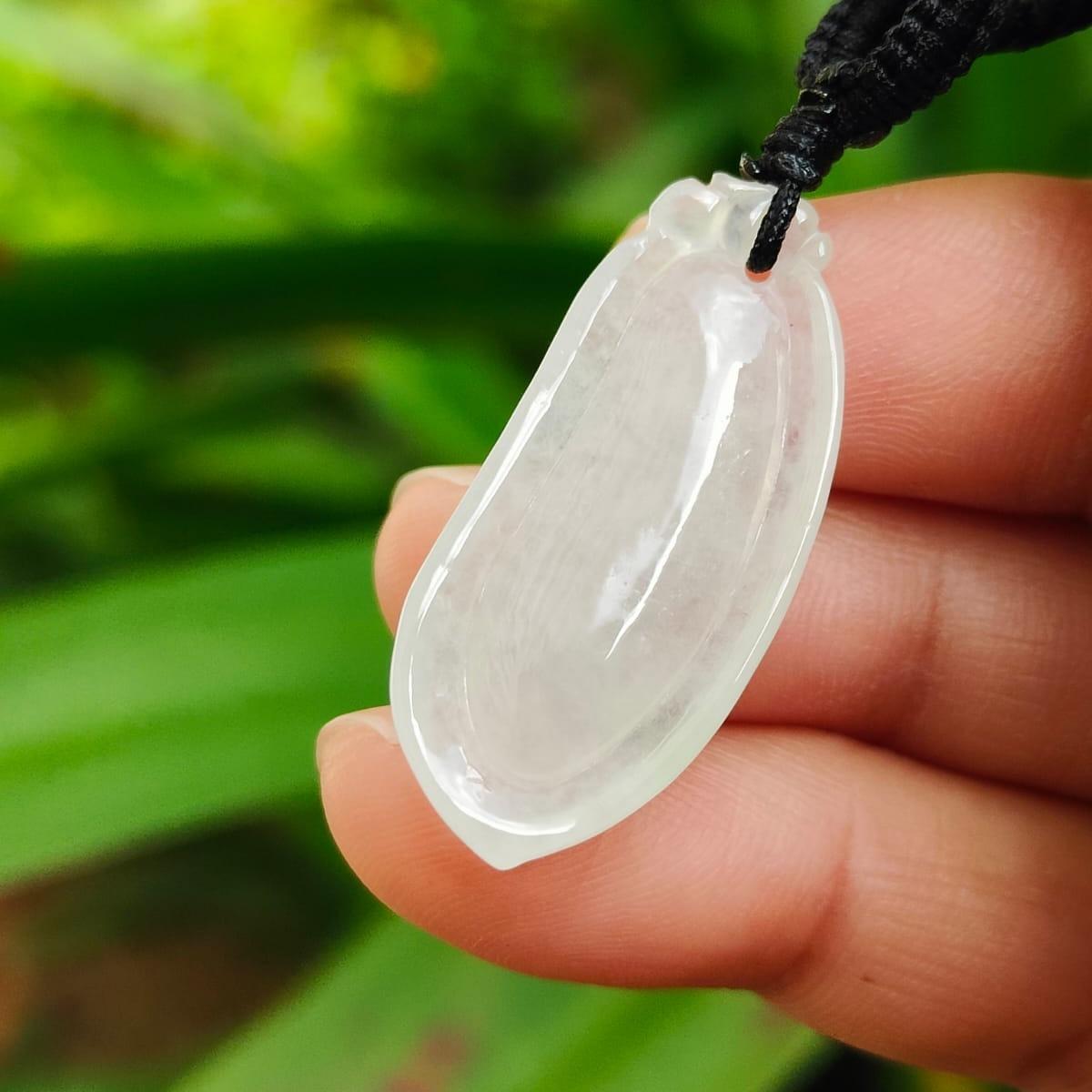 🌀 Flow of Fortune: Natural Type A Fugua Jadeite Pendant (Wood & Water Elements) (Sku: pendant438) Yi Pin Qian Jadeites Jade Jewelry ~Your Precious Quintessential ~ Singapore