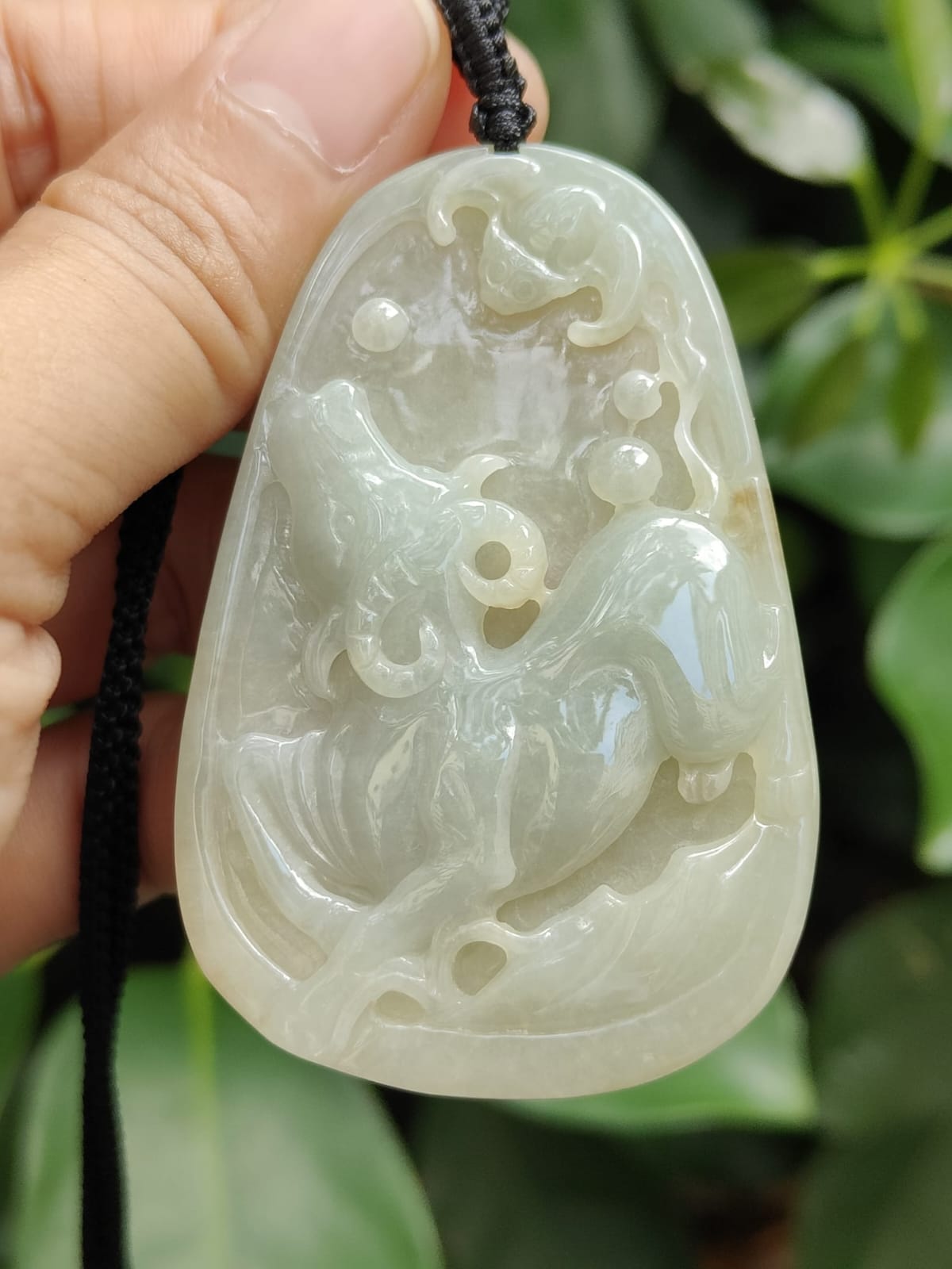 Buffalo & Bat Duo Pendants – Five Elements Balance, Certified Type A Jadeite, Hand-Refinished (Sku: pendant405 / pendant406) Yi Pin Qian Jadeites Jade Jewelry ~Your Precious Quintessential ~ Singapore