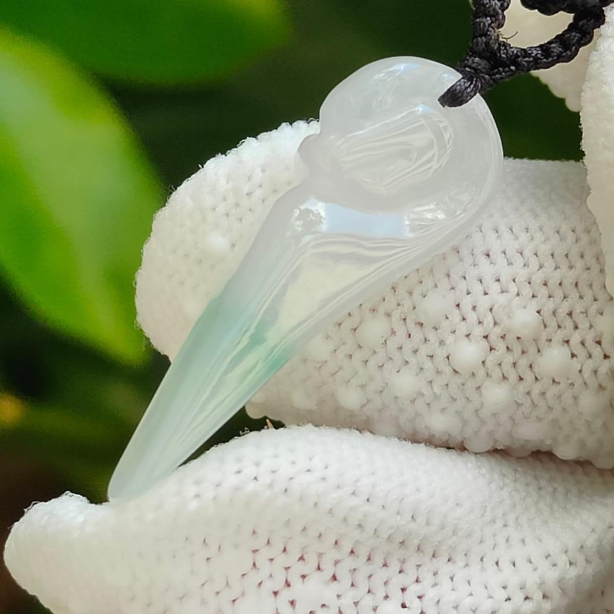 Natural Type A Ice Jade Dragon Pendant (Certified) - [Sku: pendant436] Yi Pin Qian Jadeites Jade Jewelry ~Your Precious Quintessential ~ Singapore