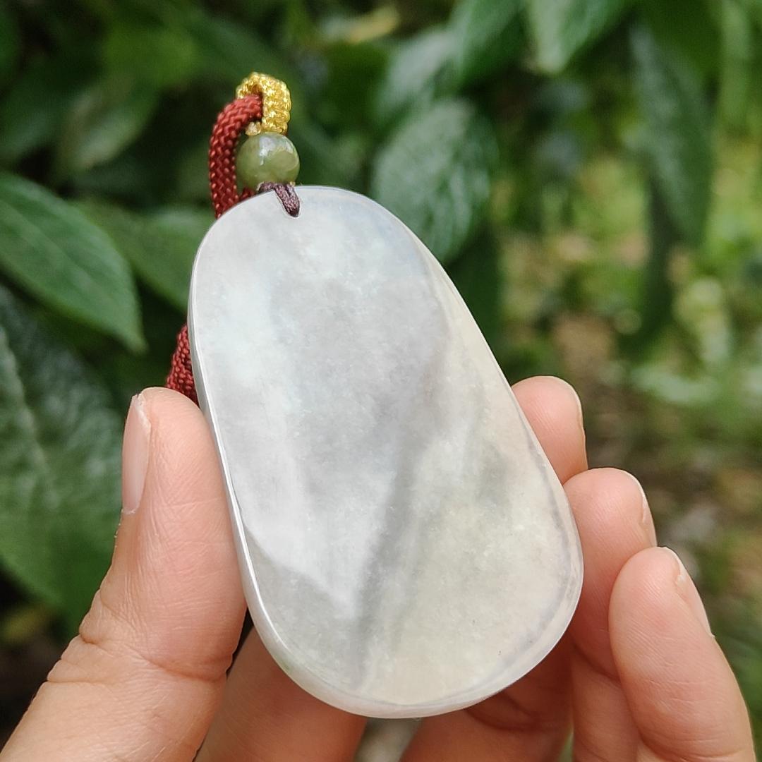 Rare Old School Natural Type A Jadeite Jade Pendant Necklace Crafted with Guanyin with certificate weigh 38.62 grams, 60.8 * 35.8 * 8.5 mm (pendant166) Yi Pin Qian