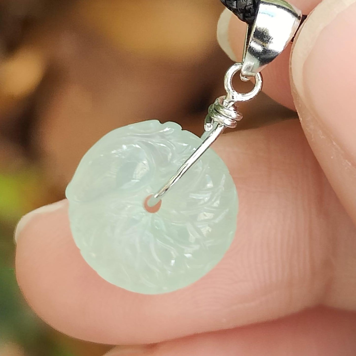 🌳 Dragon's Egg Jade Coin - Wood's Vitality, Metal's Precision (Sku: s925p7) Yi Pin Qian Jadeites Jade Jewelry ~Your Precious Quintessential ~ Singapore