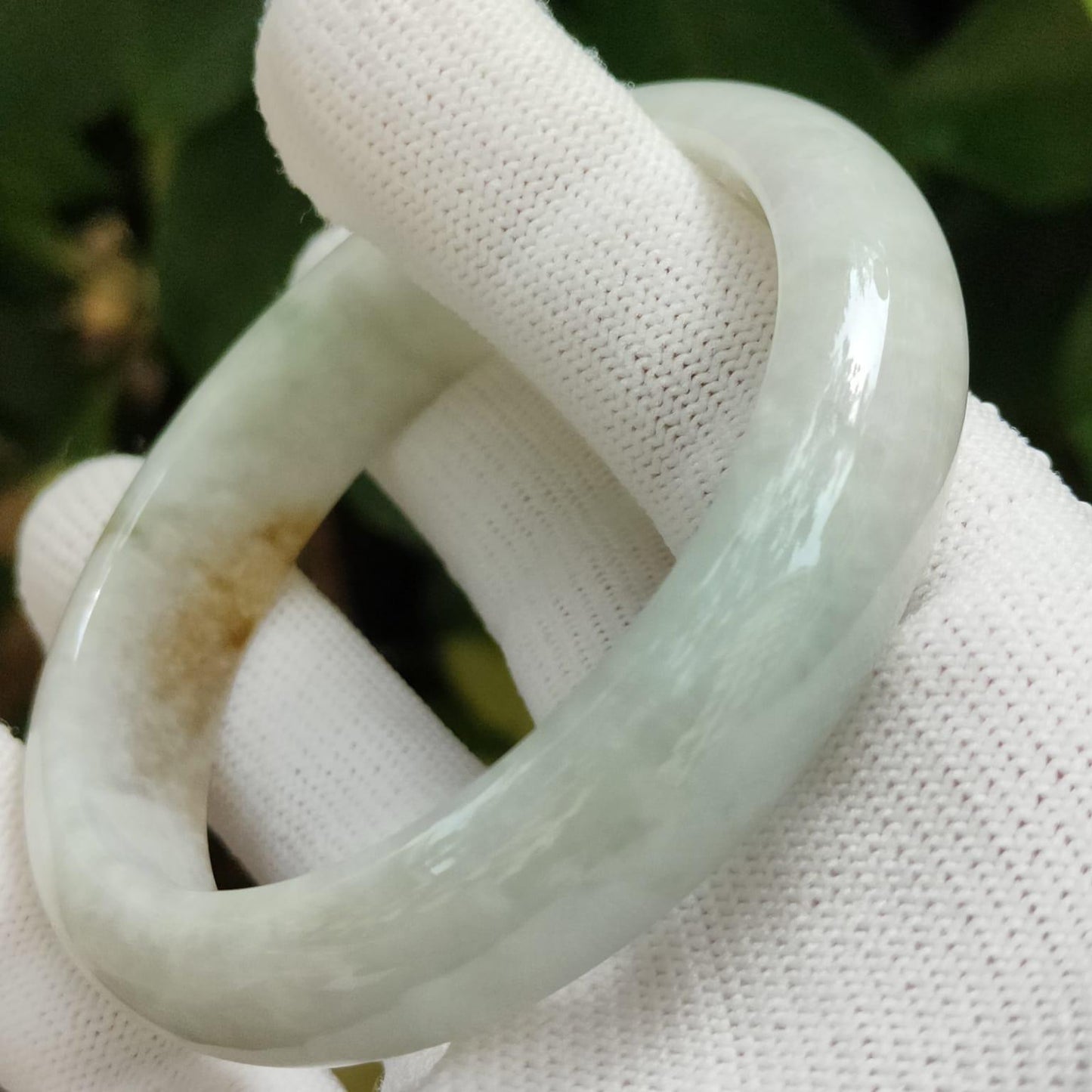 Earth's Embrace Bangle - Amber & Moss Jadeite Jewelry (Sku: bangle33) Yi Pin Qian Jadeites Jade Jewelry ~Your Precious Quintessential ~ Singapore