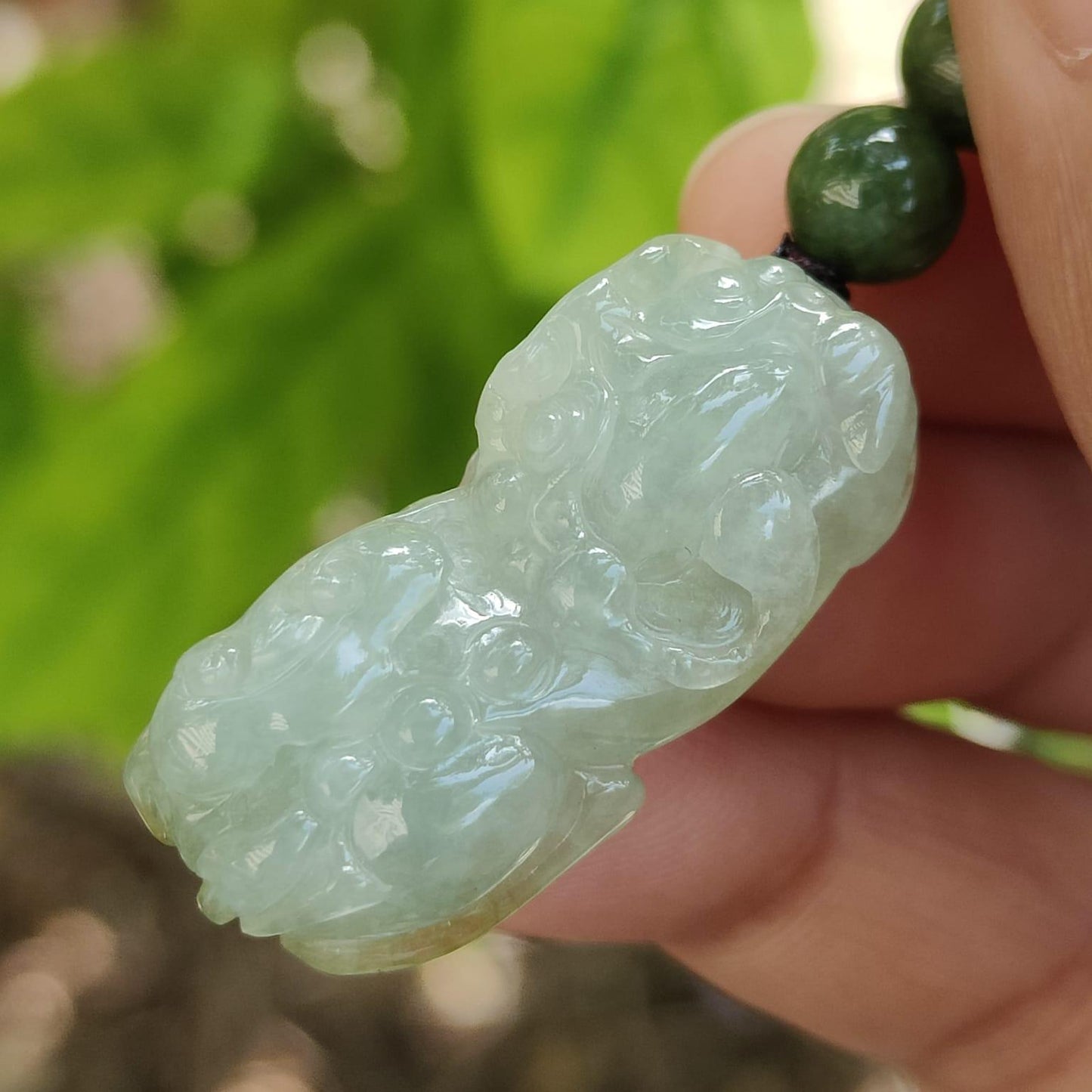 New Listing SG Seller - Crafted as Pixiu Pendant on Natural Type A Jadeite Jade certificate weighs 7.1 grams, measurement 31.2 * 13.7 * 9 mm (pendant373) Yi Pin Qian Jadeites Jade Jewelry ~Your Precious Quintessential ~ Singapore