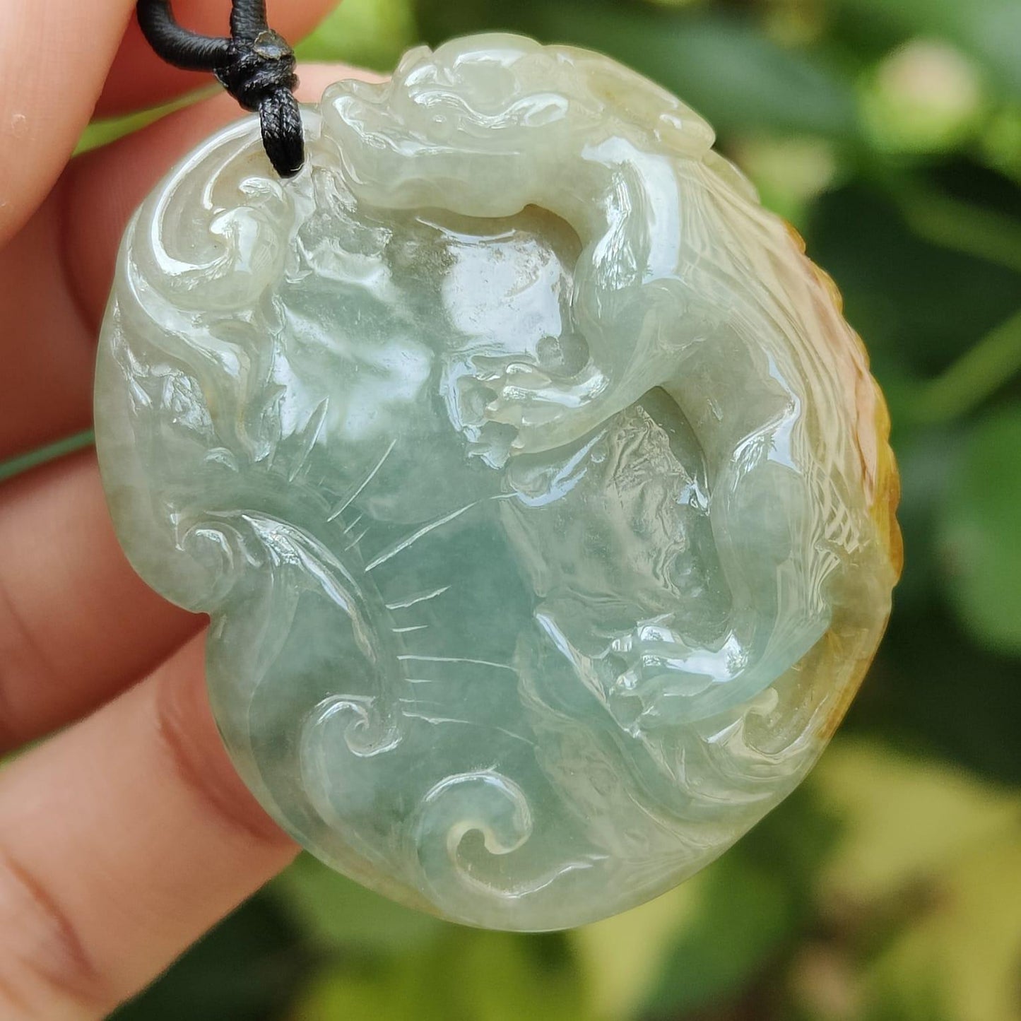 🌱🔥 Natural Type A Jadeite Pixiu Pendant – Wealth Magnet + Career Luck (Sku: pendant445)