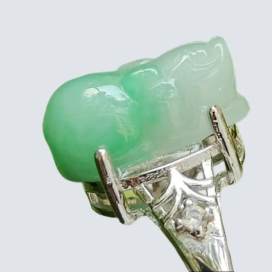 🌿 Elemental Harmony Ring - For All Seekers of Fortune 🌌 - (Sku: S925ring29) Yi Pin Qian Jadeites Jade Jewelry ~Your Precious Quintessential ~ Singapore