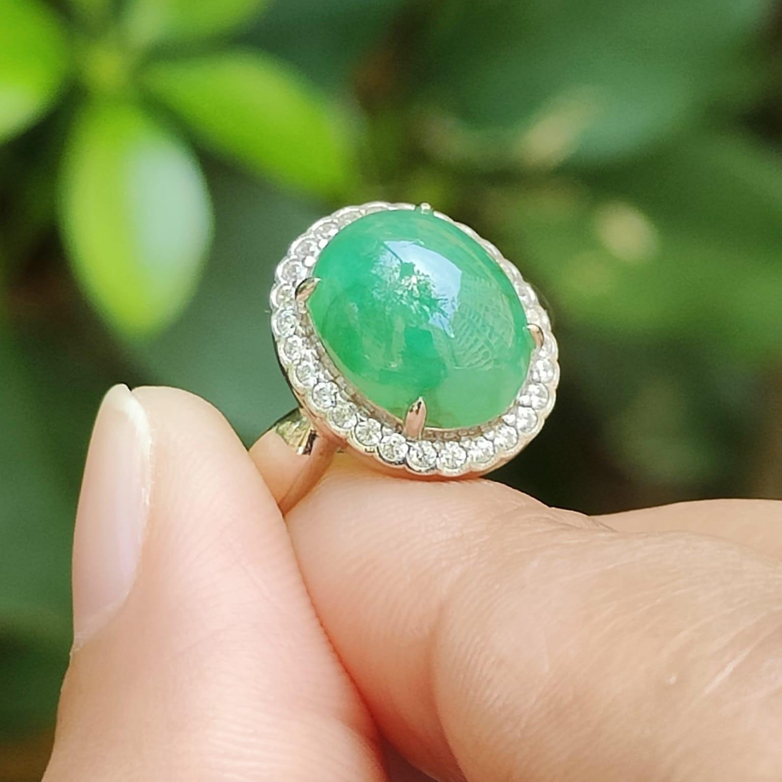 Wood 🌱 & Water 💧 Jadeite Ring - Career Momentum Amplifier (Sku: s925ring36) Yi Pin Qian Jadeites Jade Jewelry ~Your Precious Quintessential ~ Singapore