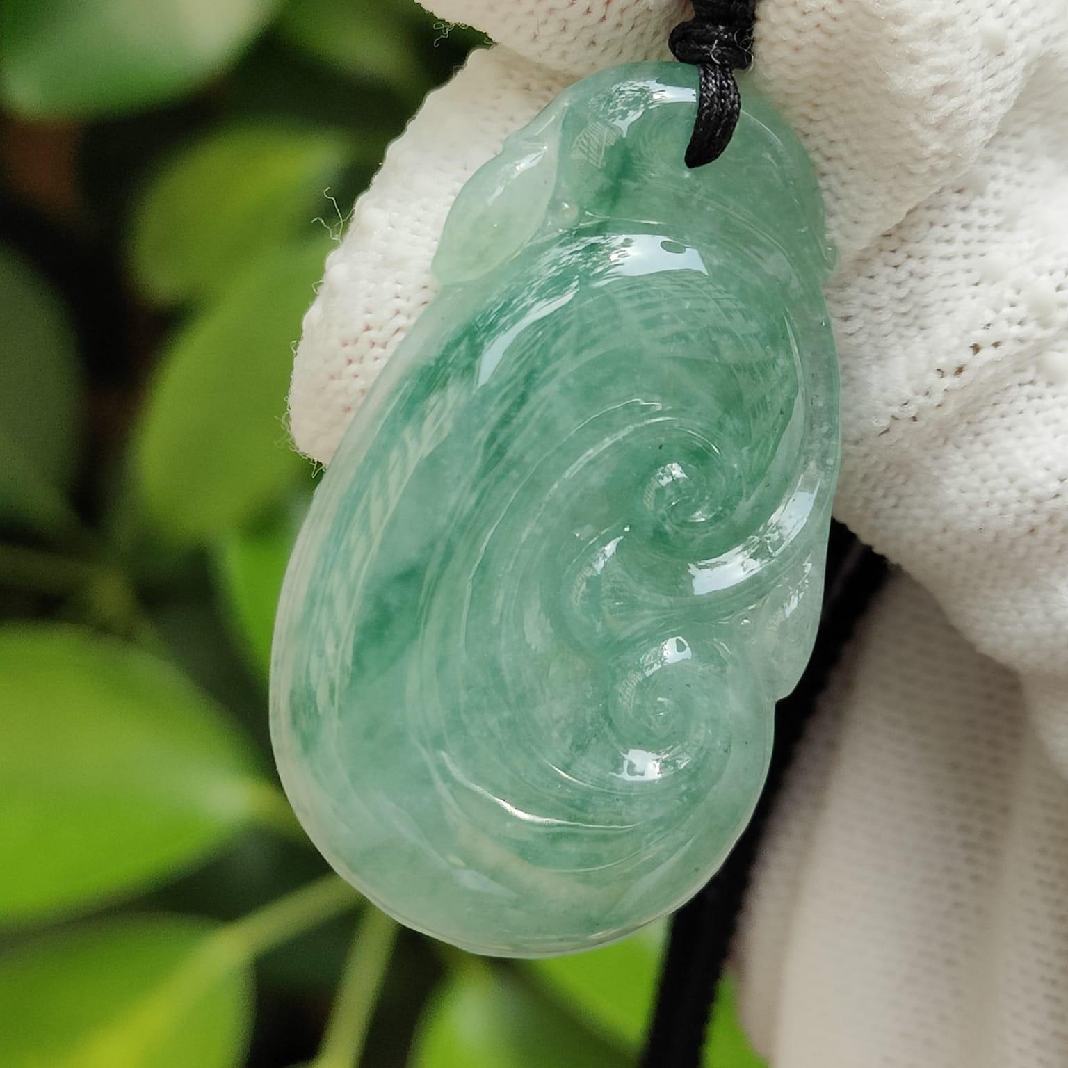 🍃 Jade Ruyi of Balanced Elements - Wood's Wisdom, Water's Flow (Sku: pendant426) Yi Pin Qian Jadeites Jade Jewelry ~Your Precious Quintessential ~ Singapore