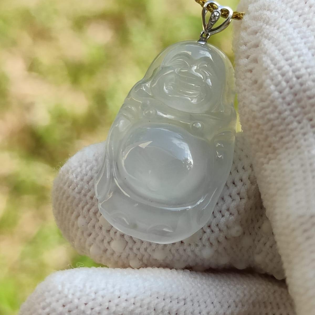 Icy Translucent Jadeite Pendant – Activate Career Luck 🌱🌀 (Wu Xing Energies) (Sku: 18kp121) Yi Pin Qian Jadeites Jade Jewelry ~Your Precious Quintessential ~ Singapore