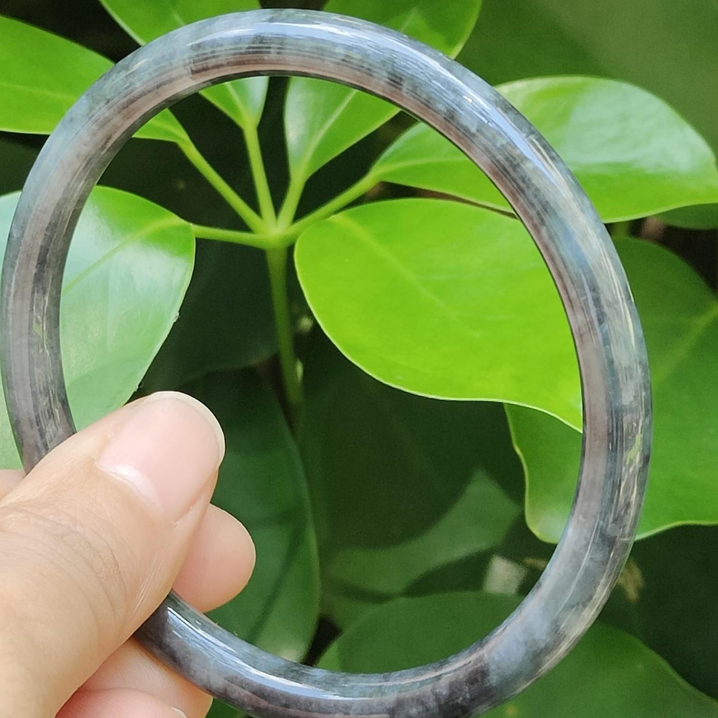 🪨 Black Wuji Jadeite Bangle 💧 | Zi Wei Dou Shu-Infused for Singapore’s Visionaries (Sku: bangle38)