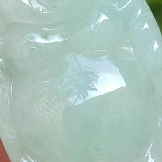 Wood Energy Buddha Pendant 🌱- Laughing Harmony (Sku: pendant431) Yi Pin Qian Jadeites Jade Jewelry ~Your Precious Quintessential ~ Singapore