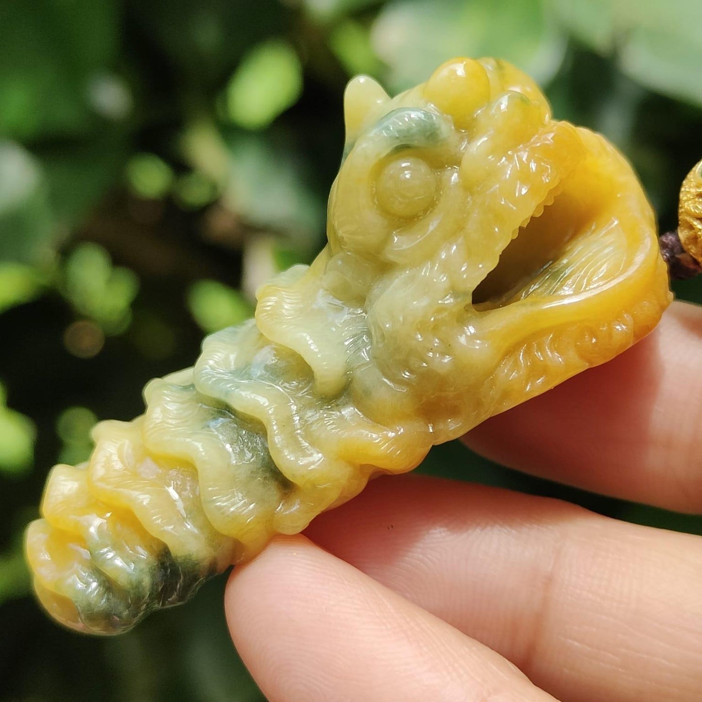🔥 Natural Type A Jadeite Awakening Lion Pendant 🌱🪨 – Decision-Making Energy & Wealth Attraction (Sku: pendant452)