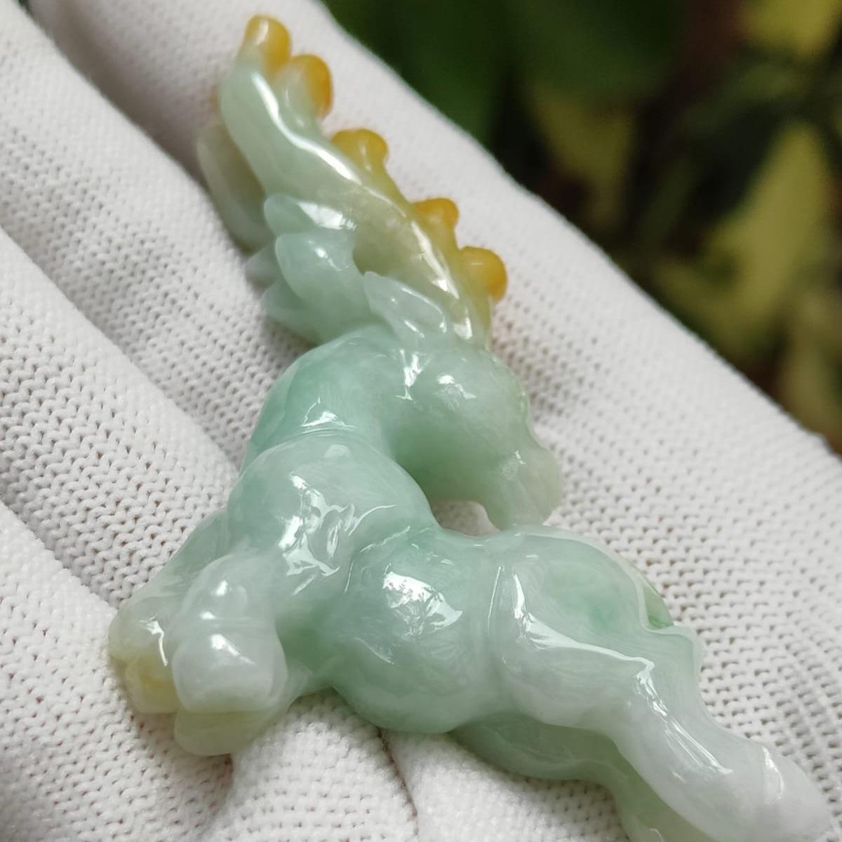 Wood Element Jade Deer Sculpture - Earth-Grounded Harmony Art Piece (Sku: hand12) Yi Pin Qian Jadeites Jade Jewelry ~Your Precious Quintessential ~ Singapore