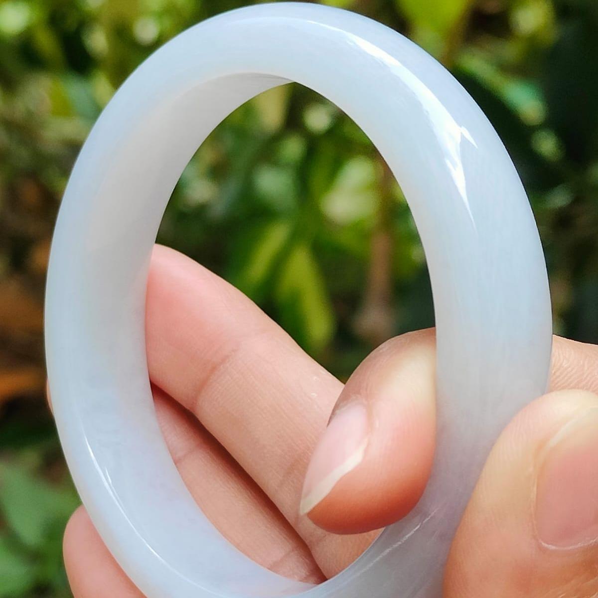 Wood Element Lavender Jade Bangle | Harmony & Growth | Natural Jadeite (Sku: bangle34) Yi Pin Qian Jadeites Jade Jewelry ~Your Precious Quintessential ~ Singapore