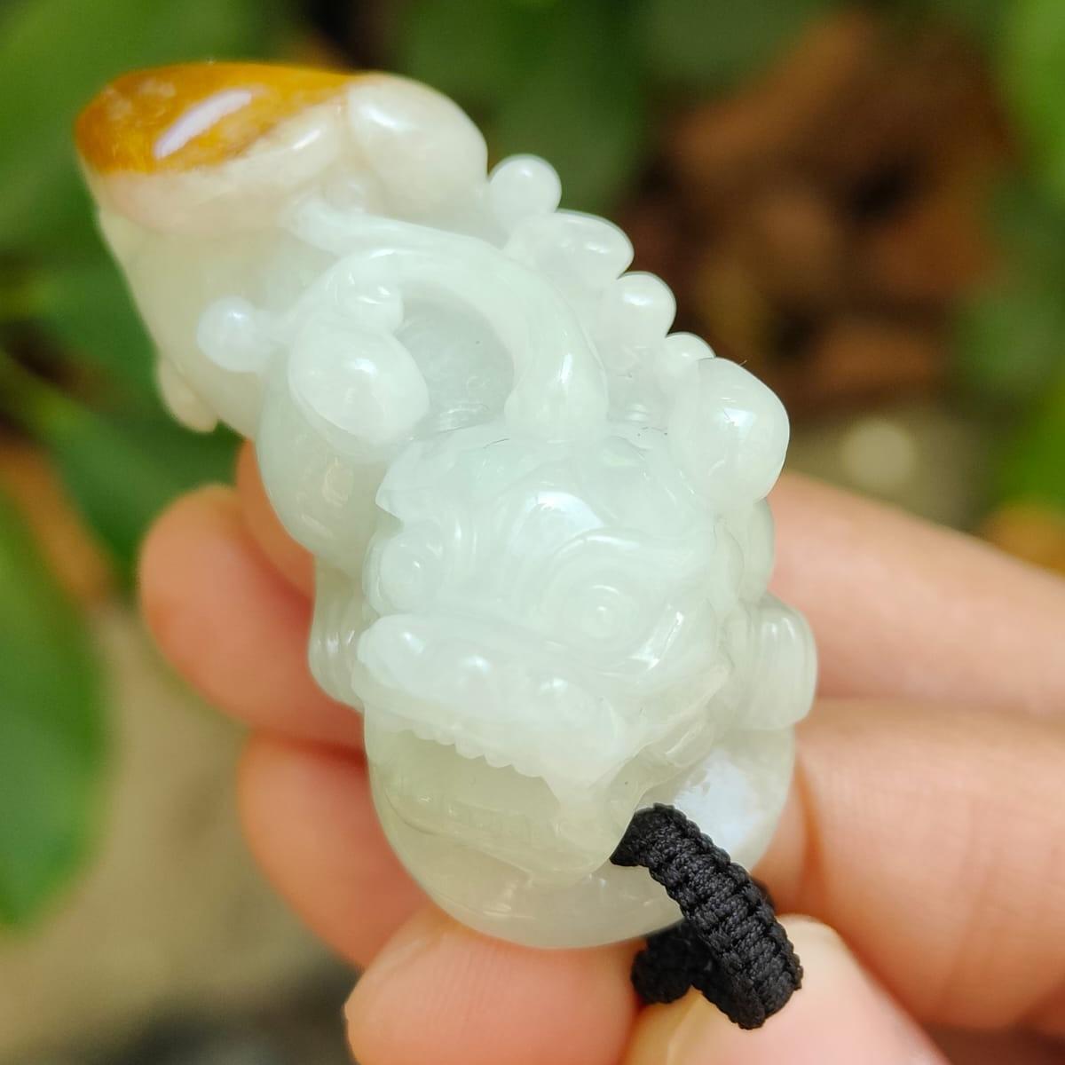 Pixiu Jadeite Carving – Wealth & Protection Symbol, Natural Type A (Certified 183318157 - SKU:pendant399) Yi Pin Qian Jadeites Jade Jewelry ~Your Precious Quintessential ~ Singapore