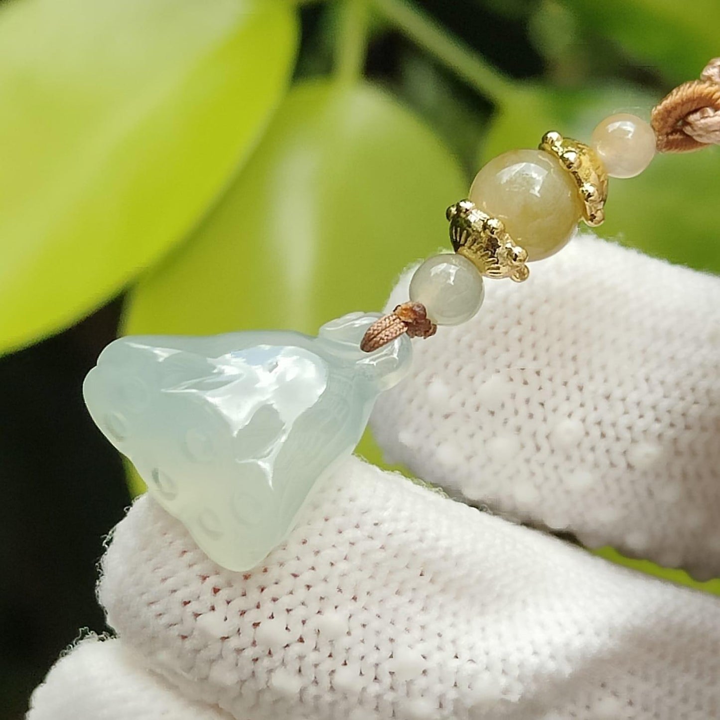 🌱 Natural Type A Jadeite Jade Lotus Pod Pendant 🔥 | Energy Aligned for Singapore’s Urban Spirit (Sku: pendant450)