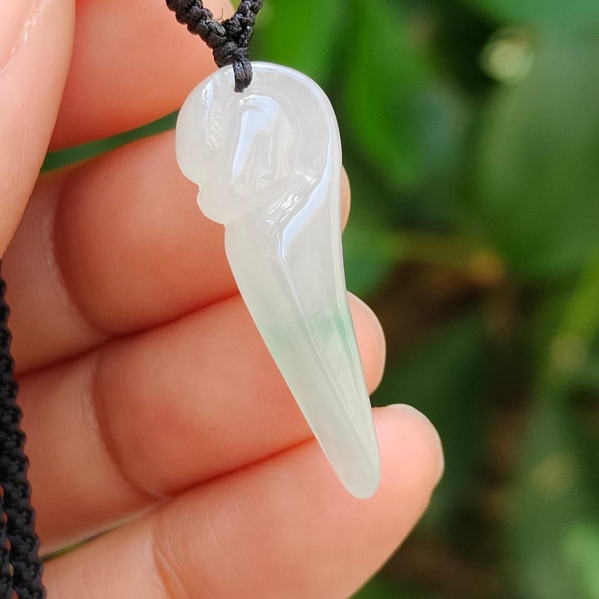 Natural Type A Ice Jade Dragon Pendant (Certified) - [Sku: pendant436] Yi Pin Qian Jadeites Jade Jewelry ~Your Precious Quintessential ~ Singapore