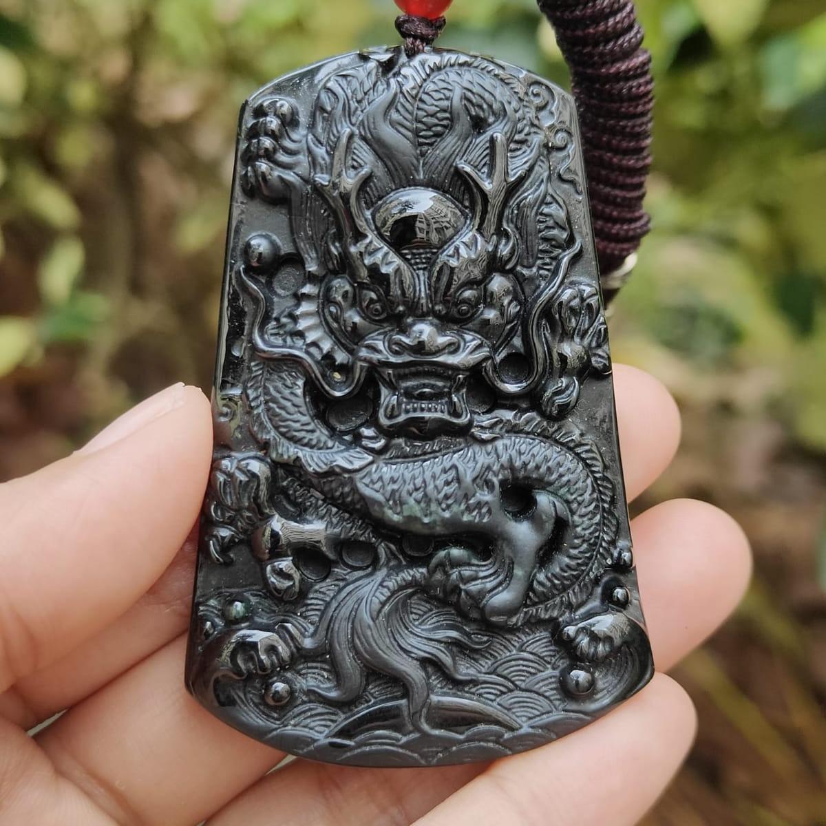 New Arrival Normal Black Dragon Natural Type A Jadeite Jade as pendant certificate weighs 28.6 grams, measurement 65 * 43 * 8 mm (pendant356) Yi Pin Qian Jadeites Jade Jewelry ~Your Precious Quintessential ~ Singapore