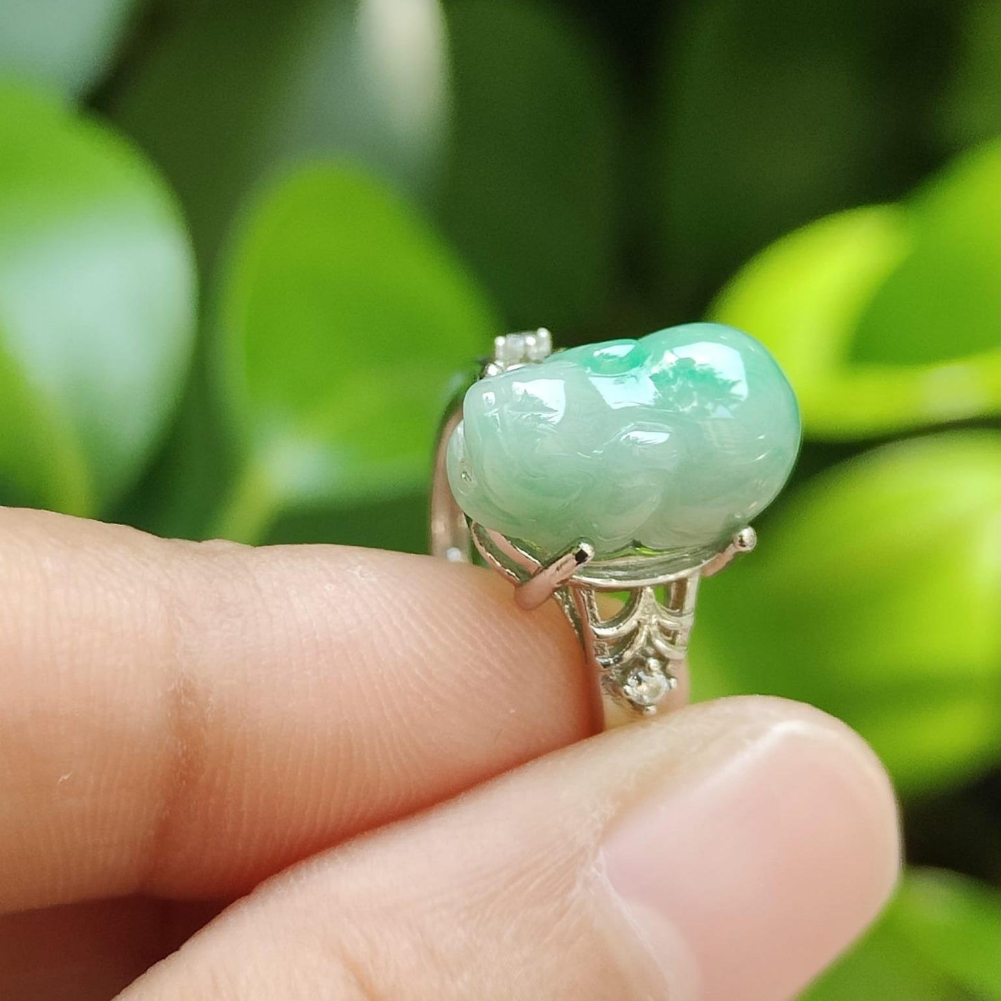 🌿 Elemental Harmony Ring - For All Seekers of Fortune 🌌 - (Sku: S925ring29) Yi Pin Qian Jadeites Jade Jewelry ~Your Precious Quintessential ~ Singapore