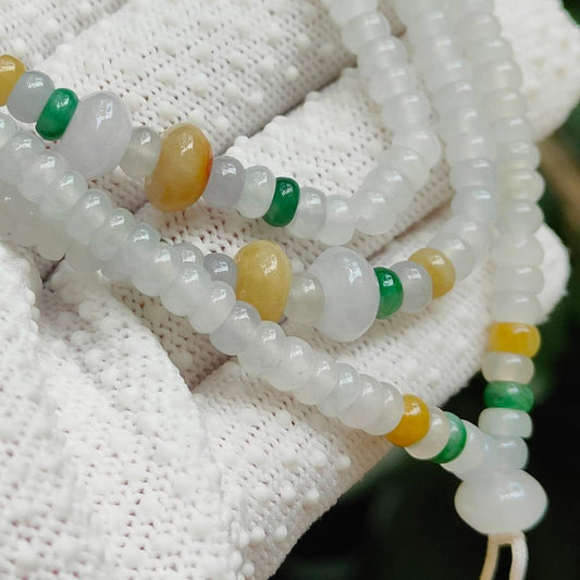 Natural Type A Jadeite Abacus Necklace – Wealth Activation + Five-Element Balance (Sku: bracelet58)