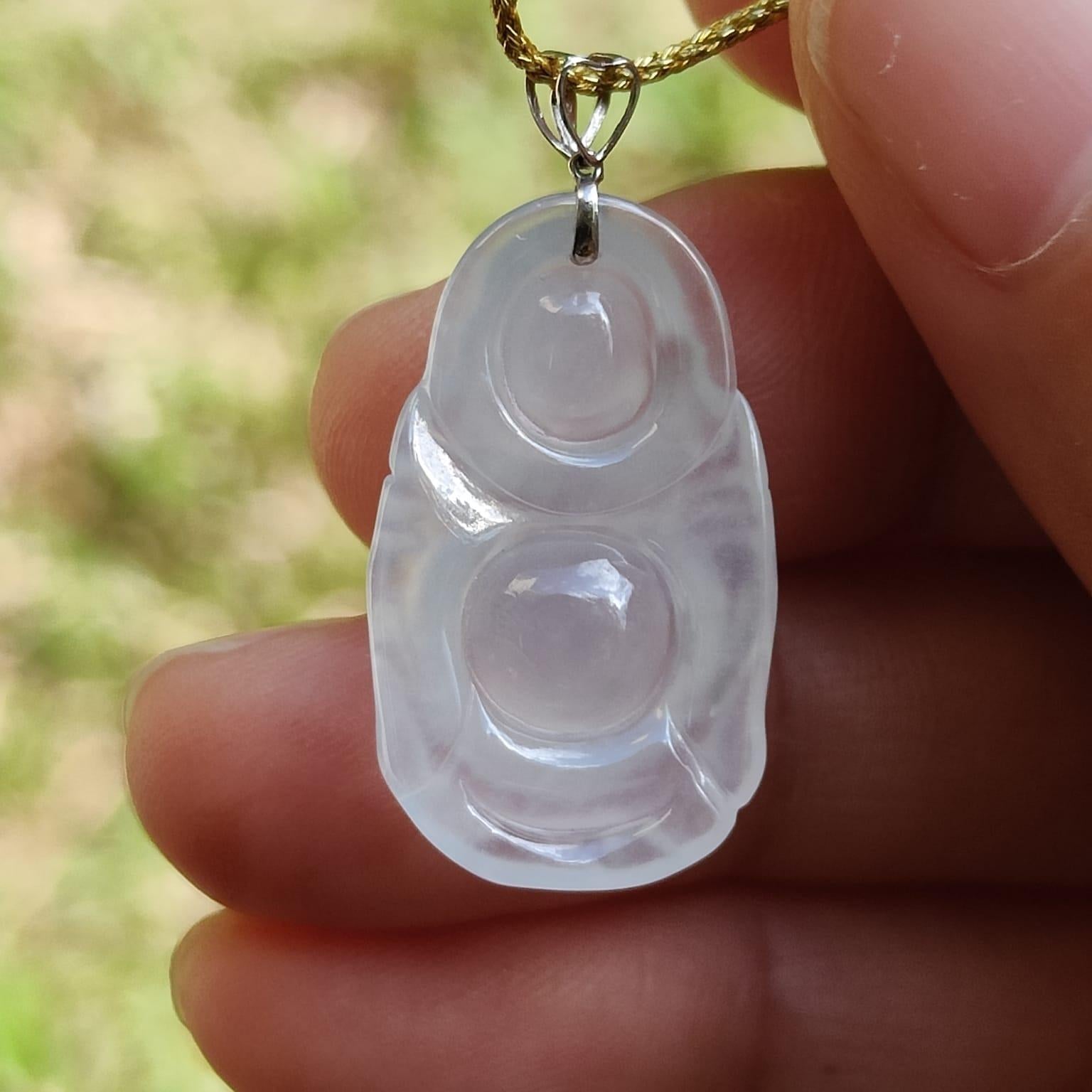 Icy Translucent Jadeite Pendant – Activate Career Luck 🌱🌀 (Wu Xing Energies) (Sku: 18kp121) Yi Pin Qian Jadeites Jade Jewelry ~Your Precious Quintessential ~ Singapore