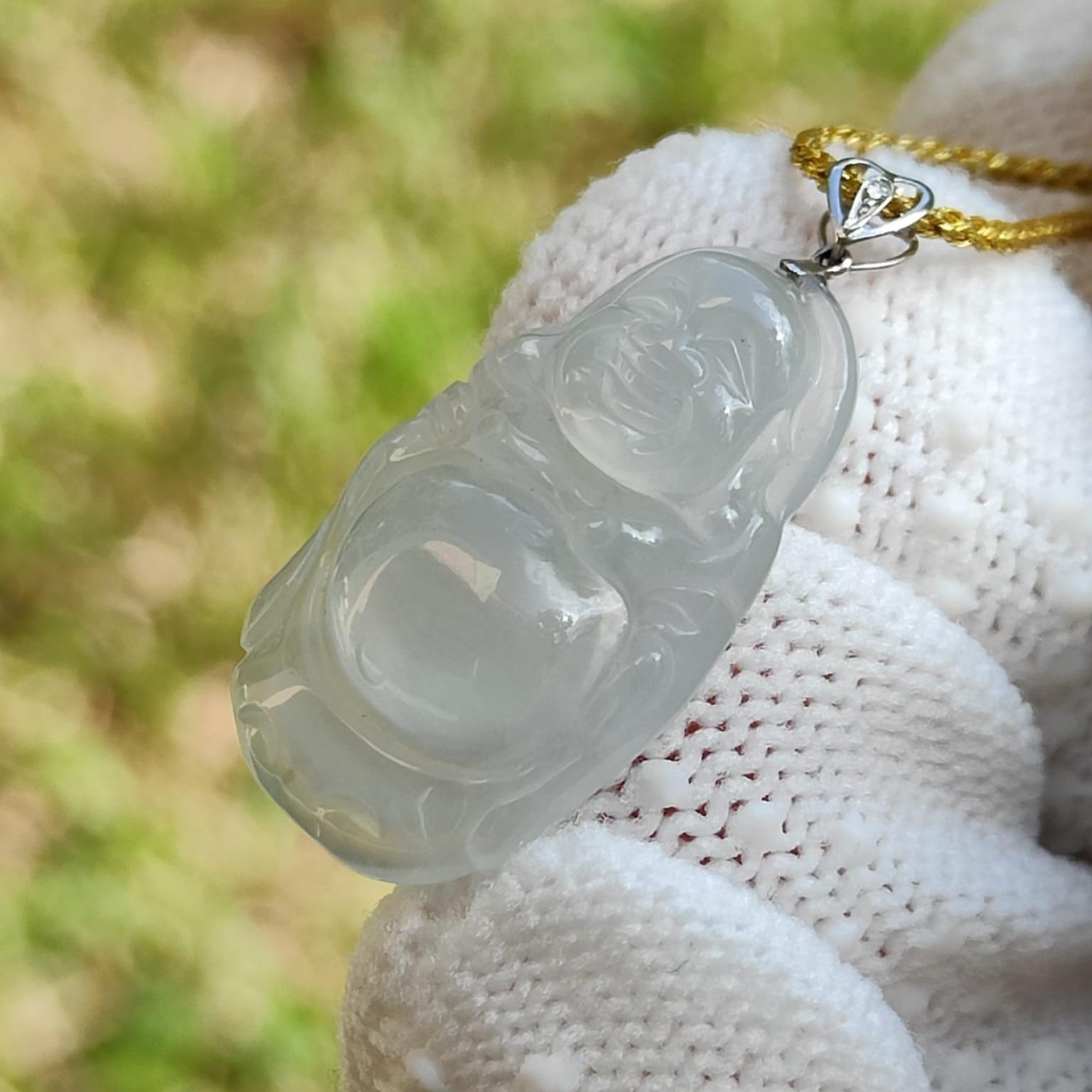Icy Translucent Jadeite Pendant – Activate Career Luck 🌱🌀 (Wu Xing Energies) (Sku: 18kp121) Yi Pin Qian Jadeites Jade Jewelry ~Your Precious Quintessential ~ Singapore