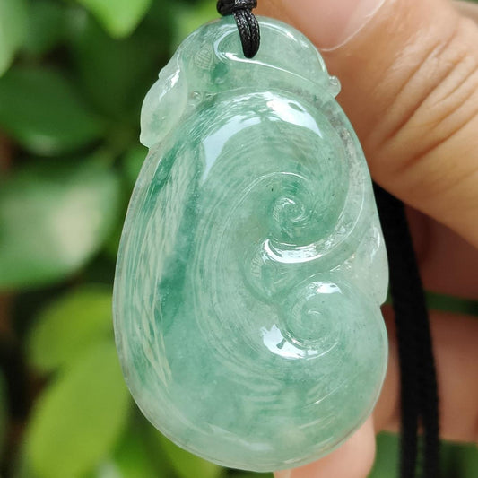 🍃 Jade Ruyi of Balanced Elements - Wood's Wisdom, Water's Flow (Sku: pendant426) Yi Pin Qian Jadeites Jade Jewelry ~Your Precious Quintessential ~ Singapore