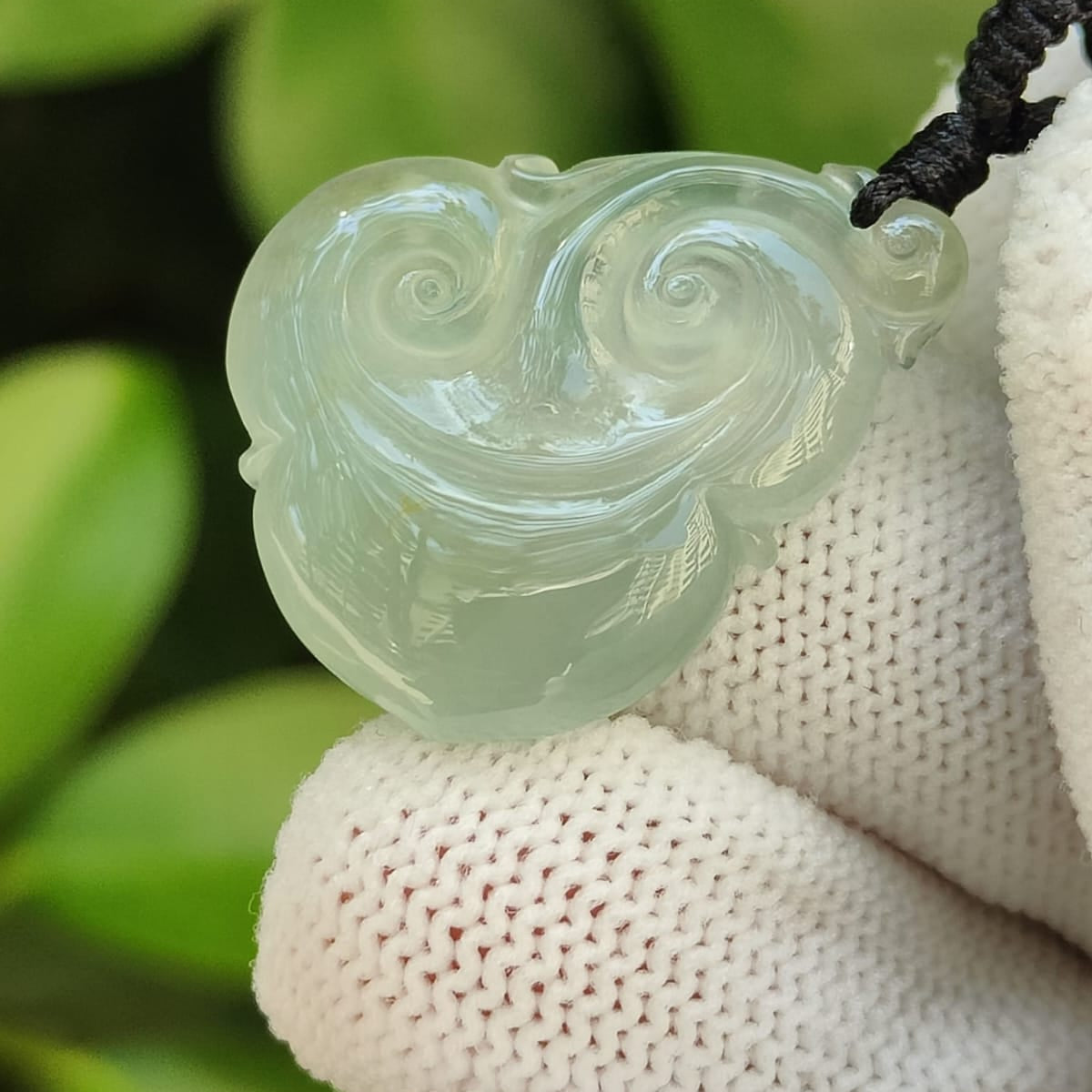 Harmony Ruyi Pendant – Five Elements Balance in Icy Jadeite (Certified GD2107H000979 - Sku: pendant408) Yi Pin Qian Jadeites Jade Jewelry ~Your Precious Quintessential ~ Singapore