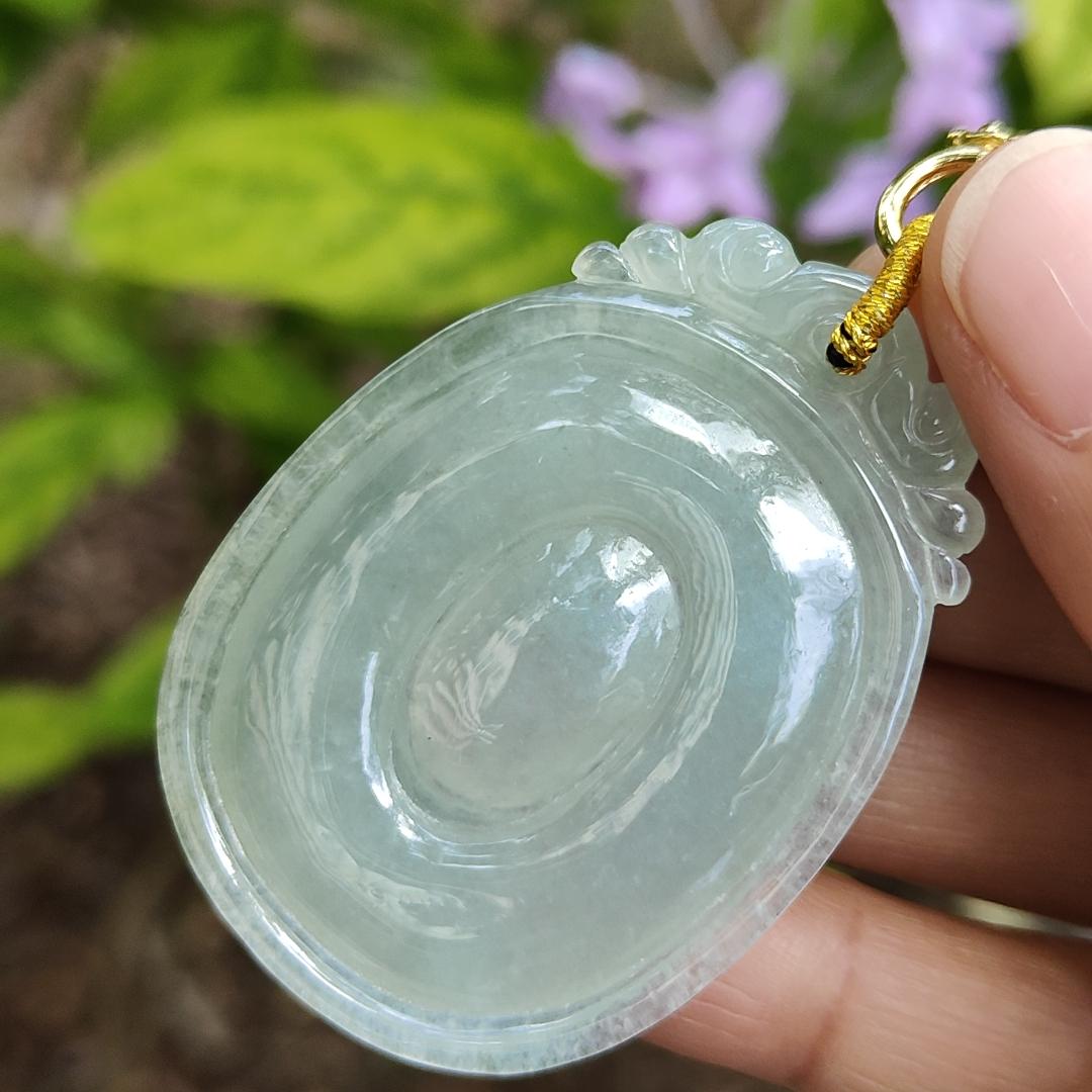 New Listing Sg Seller - Crafted as fubei pendant on Natural Type A Jadeite Jade certificate weighs 19.9 grams, measurement 49.9 * 36.3 * 6.3 mm (pendant370) Yi Pin Qian Jadeites Jade Jewelry ~Your Precious Quintessential ~ Singapore