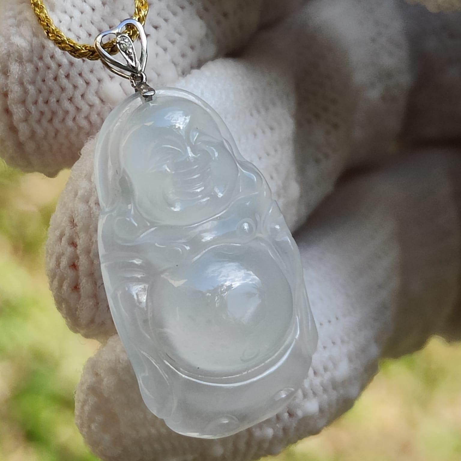 Icy Translucent Jadeite Pendant – Activate Career Luck 🌱🌀 (Wu Xing Energies) (Sku: 18kp121) Yi Pin Qian Jadeites Jade Jewelry ~Your Precious Quintessential ~ Singapore