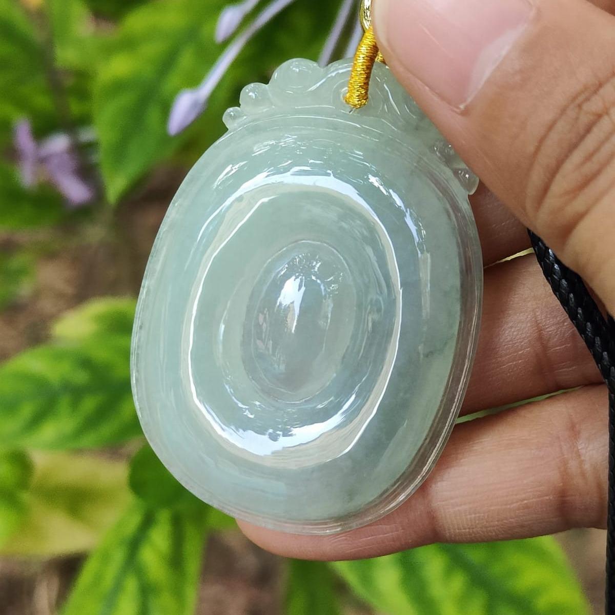 New Listing Sg Seller - Crafted as fubei pendant on Natural Type A Jadeite Jade certificate weighs 19.9 grams, measurement 49.9 * 36.3 * 6.3 mm (pendant370) Yi Pin Qian Jadeites Jade Jewelry ~Your Precious Quintessential ~ Singapore