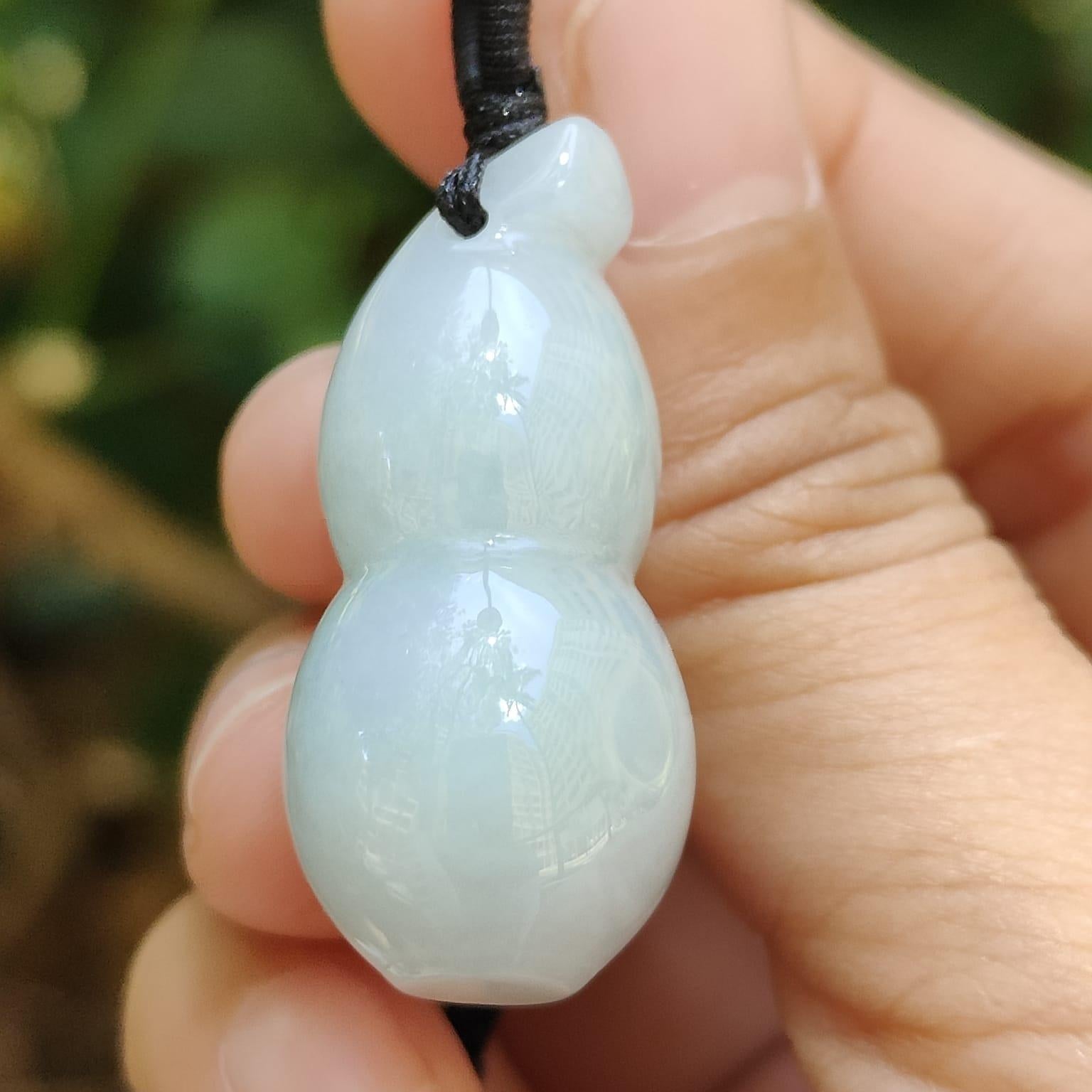 Water Energy Gourd Pendant 💧- Office Harmony (Sku: pendant437) Yi Pin Qian Jadeites Jade Jewelry ~Your Precious Quintessential ~ Singapore