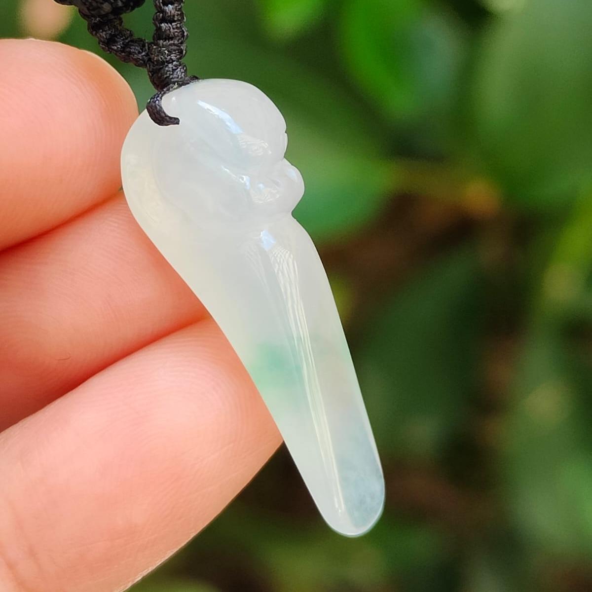Natural Type A Ice Jade Dragon Pendant (Certified) - [Sku: pendant436] Yi Pin Qian Jadeites Jade Jewelry ~Your Precious Quintessential ~ Singapore
