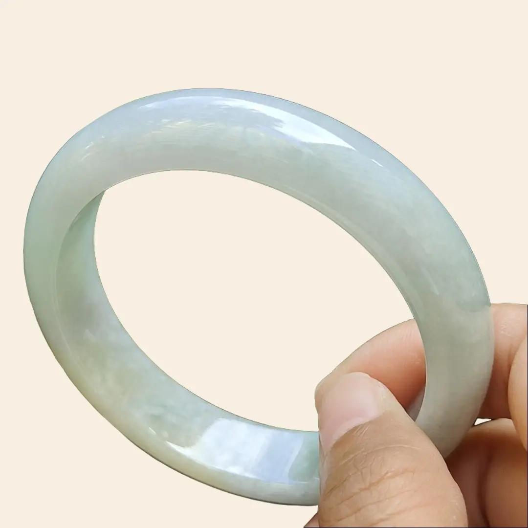 New Arrival Good Quality Natural Type A Jadeite Jade Peace Bangle Size 57mm certificate weighs 58.78 grams, Width: 13.2 mm Thickness: 8.1 mm (bangle21) Yi Pin Qian Jadeites Jade Jewelry ~Your Precious Quintessential ~ Singapore
