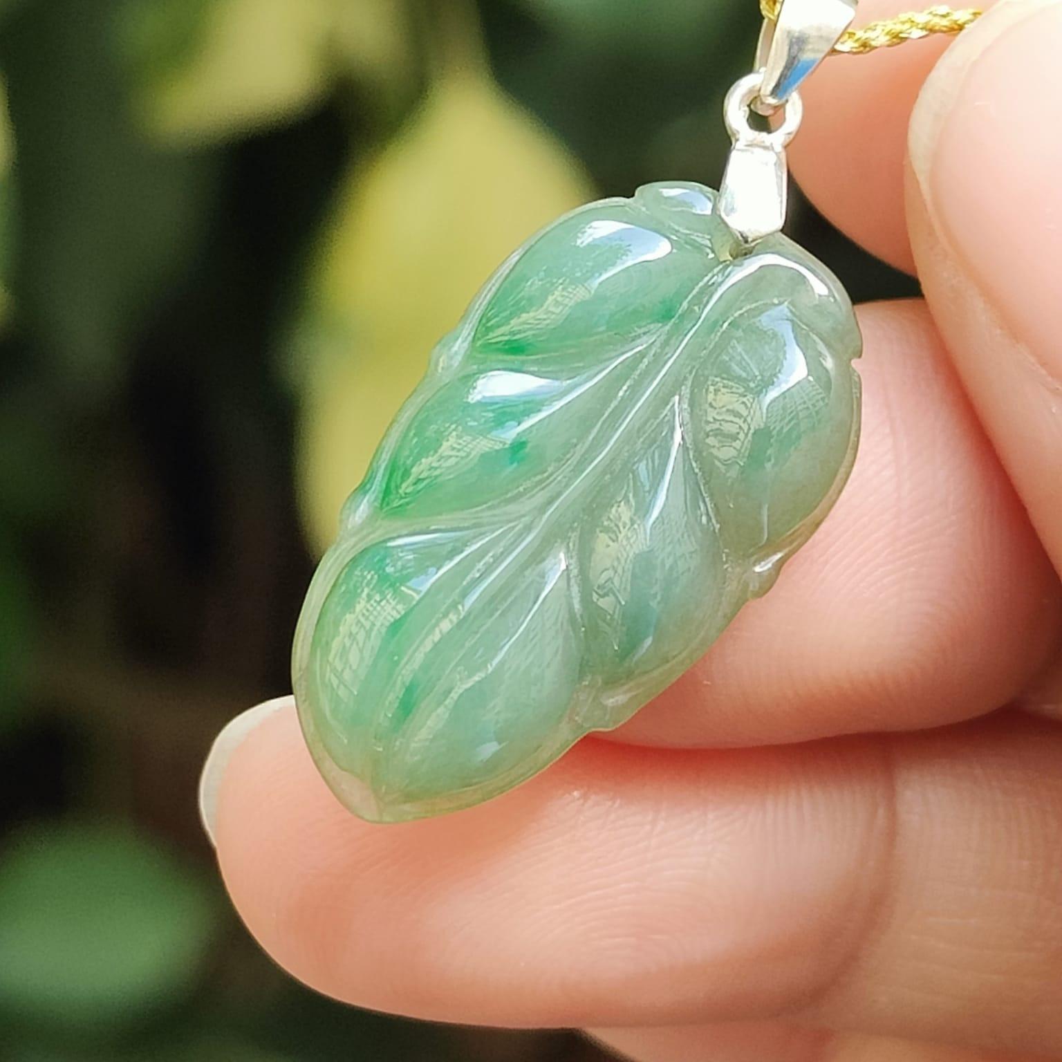 Wood Energy Jade Leaf 🌱- Concrete Jungle Oxygen (Sku: s925p9) Yi Pin Qian Jadeites Jade Jewelry ~Your Precious Quintessential ~ Singapore