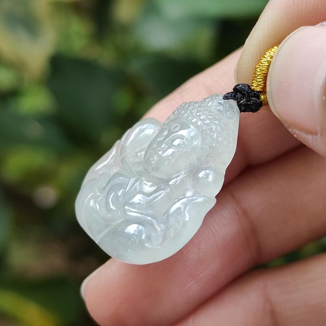 New Arrival Crafted as Baby Buddha on Natural Type A Jadeite Jade as Pendant certificate weighs3.89 grams, measurement 23.8 * 21.8 * 4.8 mm (pendant339) Yi Pin Qian Jadeites Jade Jewelry ~Your Precious Quintessential ~ Singapore