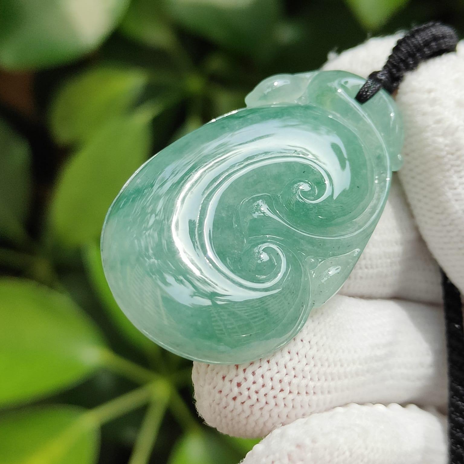 🍃 Jade Ruyi of Balanced Elements - Wood's Wisdom, Water's Flow (Sku: pendant426) Yi Pin Qian Jadeites Jade Jewelry ~Your Precious Quintessential ~ Singapore