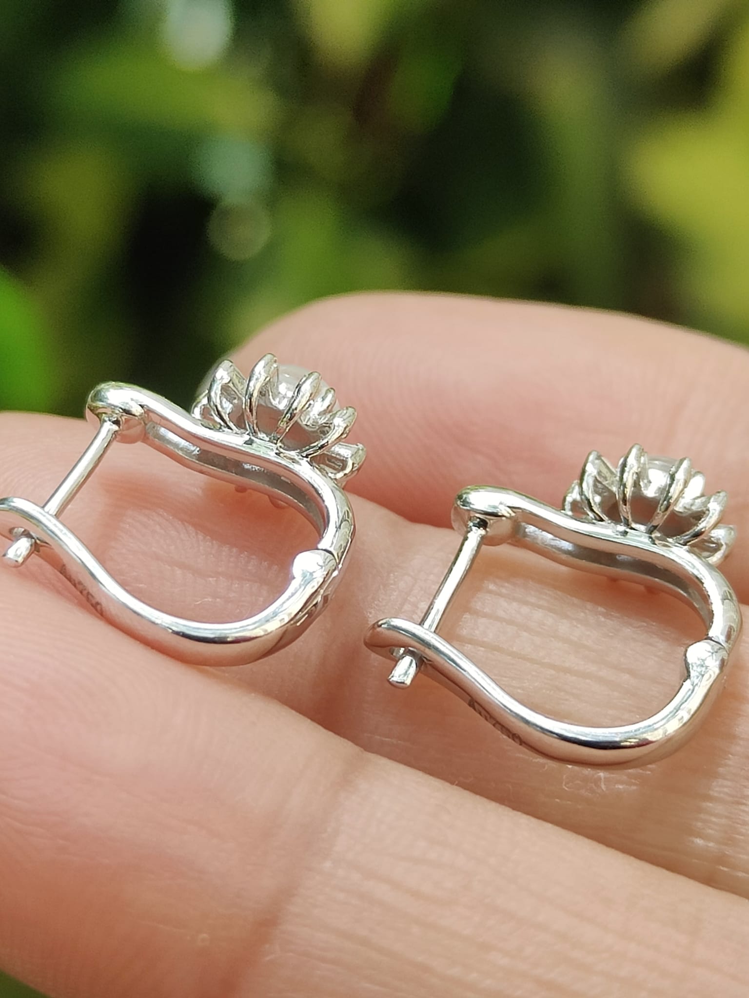 18k White Gold & Glacial Jadeite Cabochon Earrings – Certified Heirloom Luxury (SKU: 18k09) Yi Pin Qian Jadeites Jade Jewelry ~Your Precious Quintessential ~ Singapore