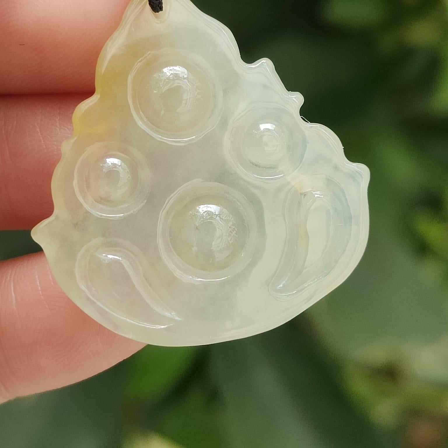 Icy Yellow Translucent Baby Buddha Pendant Natural Type A Jadeite Jade certificate weighs 5.74 grams, measurement 30.2 * 29.1 * 4.8 mm (pendant388) Yi Pin Qian Jadeites Jade Jewelry ~Your Precious Quintessential ~ Singapore