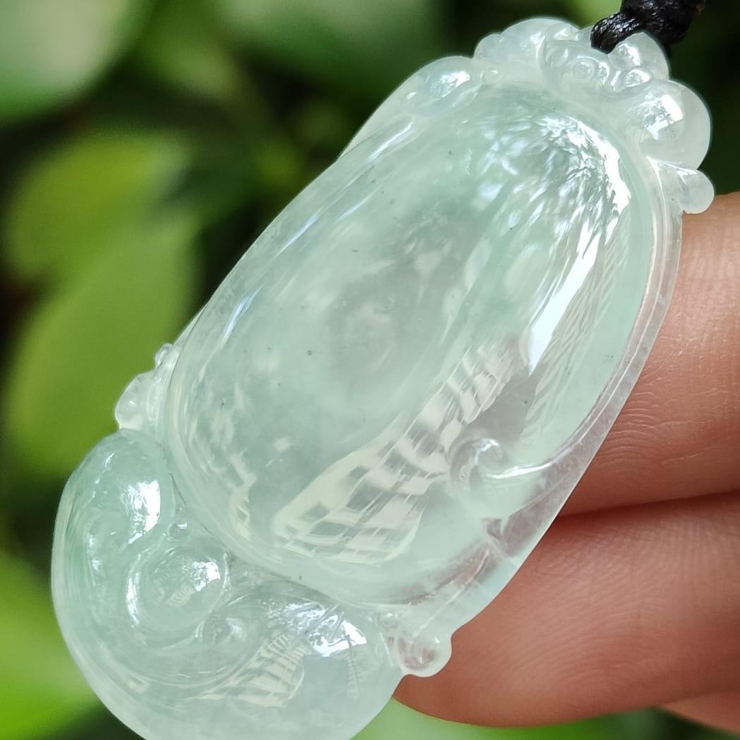Water's Wisdom Jade - Natural Ice-Type Jadeite Ruyi Pendant (Sku: pendant419) Yi Pin Qian Jadeites Jade Jewelry ~Your Precious Quintessential ~ Singapore