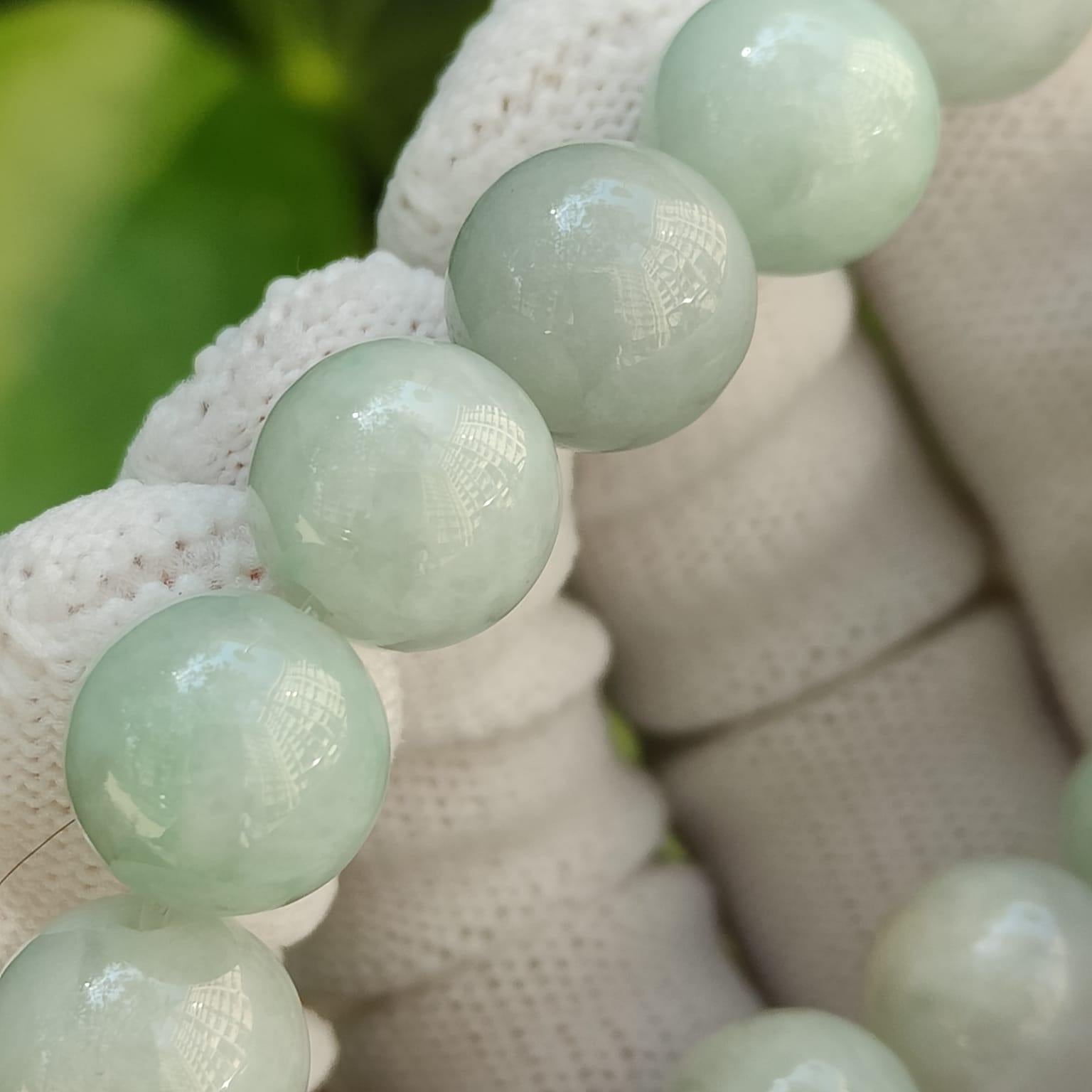 Water Lily Whisper - Natural Lavender-Green Jadeite Bracelet (Sku: bracelet48) Yi Pin Qian Jadeites Jade Jewelry ~Your Precious Quintessential ~ Singapore