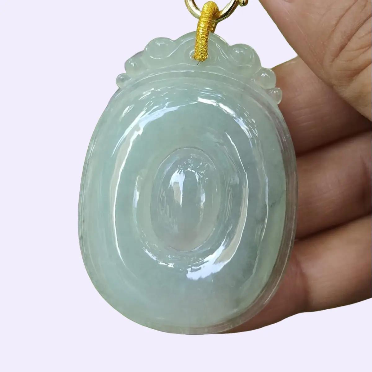 New Listing Sg Seller - Crafted as fubei pendant on Natural Type A Jadeite Jade certificate weighs 19.9 grams, measurement 49.9 * 36.3 * 6.3 mm (pendant370) Yi Pin Qian Jadeites Jade Jewelry ~Your Precious Quintessential ~ Singapore