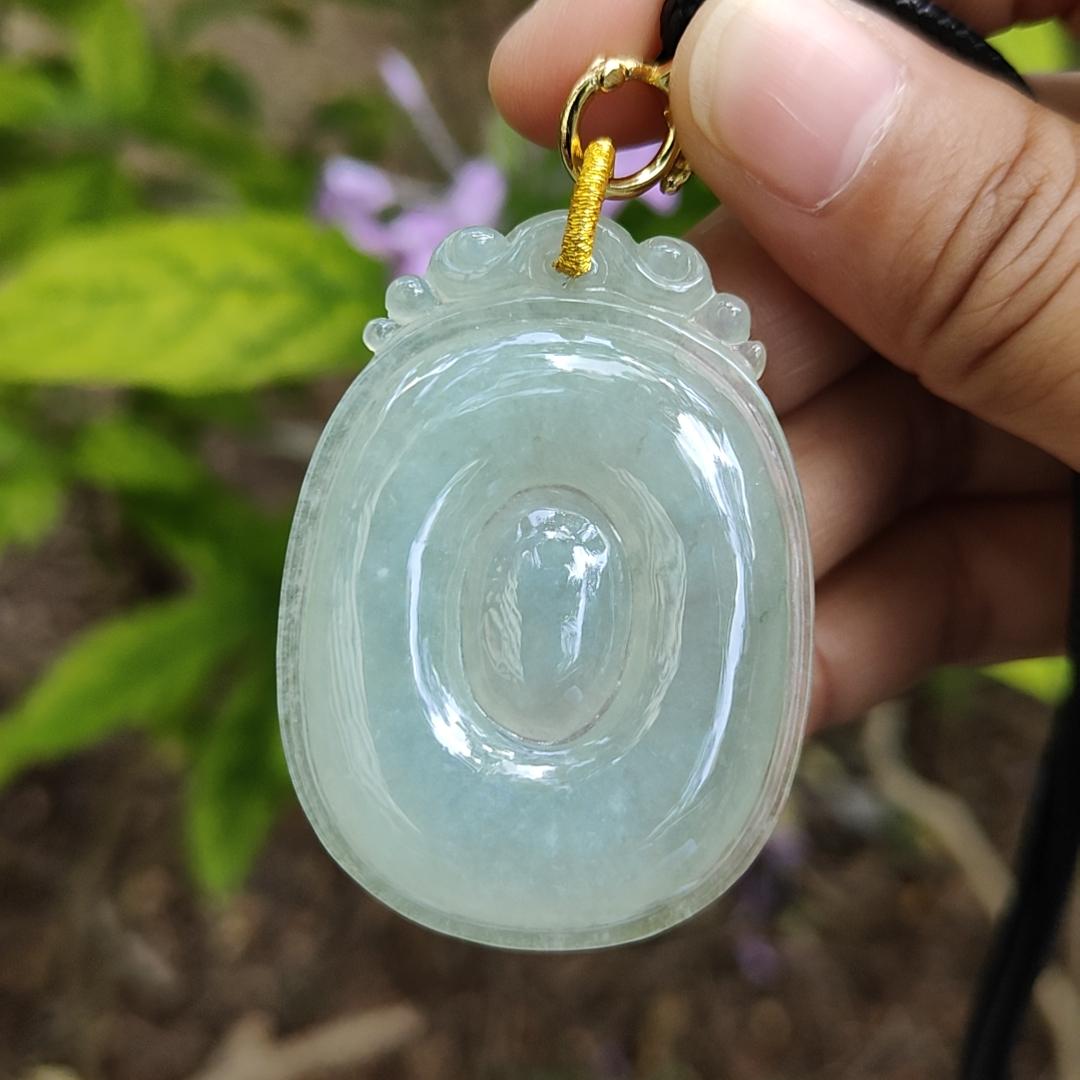 New Listing Sg Seller - Crafted as fubei pendant on Natural Type A Jadeite Jade certificate weighs 19.9 grams, measurement 49.9 * 36.3 * 6.3 mm (pendant370) Yi Pin Qian Jadeites Jade Jewelry ~Your Precious Quintessential ~ Singapore