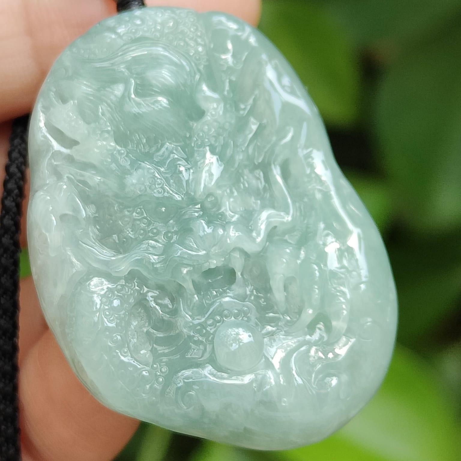"MRT Dragon" Natural Jade Guardian Pendant (Sku: pendant418) Yi Pin Qian Jadeites Jade Jewelry ~Your Precious Quintessential ~ Singapore