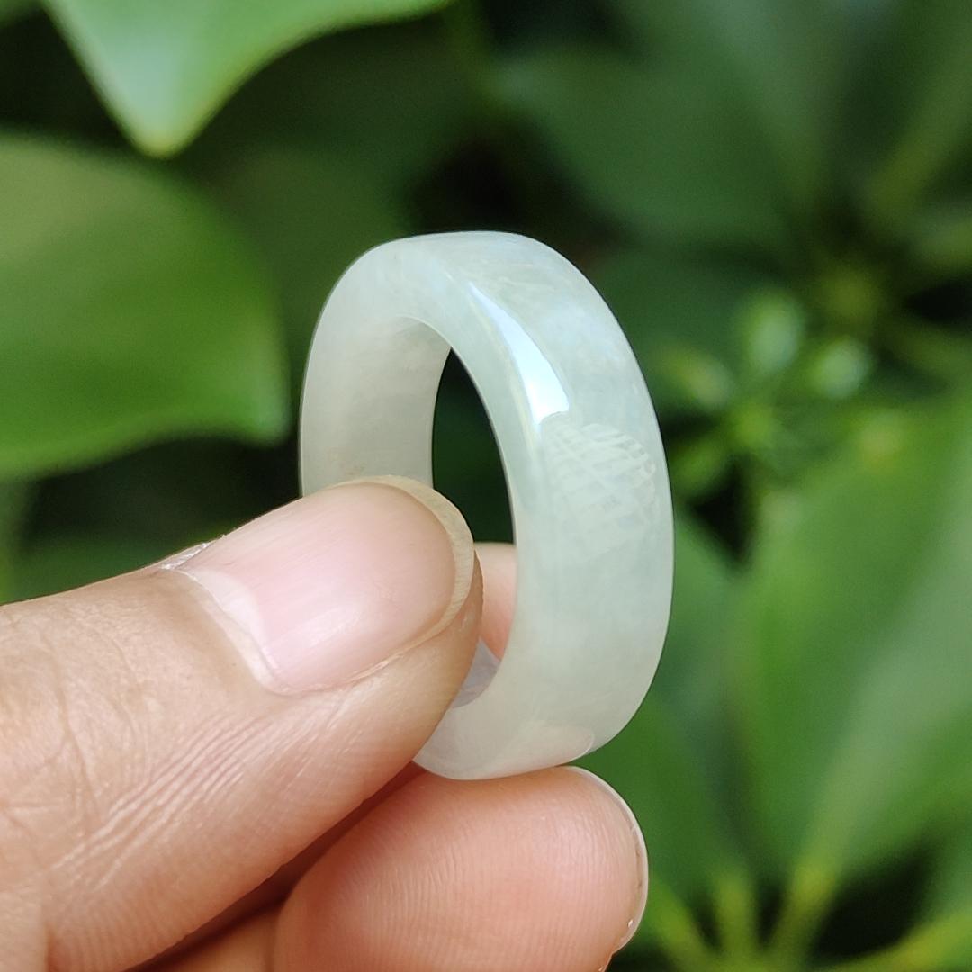 18mm Ring Size Natural Type A Jadeite Jade Crafted as Ring, QIC labs approved certificate weighs 5.09 grams, measurement 6.5 * 3.8 mm (ring13) Yi Pin Qian Jadeites Jade Jewelry ~Your Precious Quintessential ~ Singapore