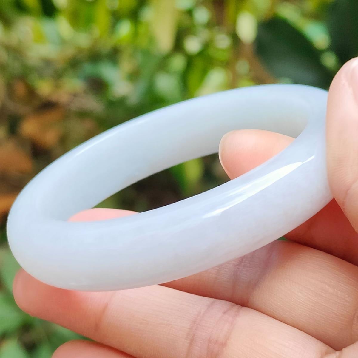 Wood Element Lavender Jade Bangle | Harmony & Growth | Natural Jadeite (Sku: bangle34) Yi Pin Qian Jadeites Jade Jewelry ~Your Precious Quintessential ~ Singapore