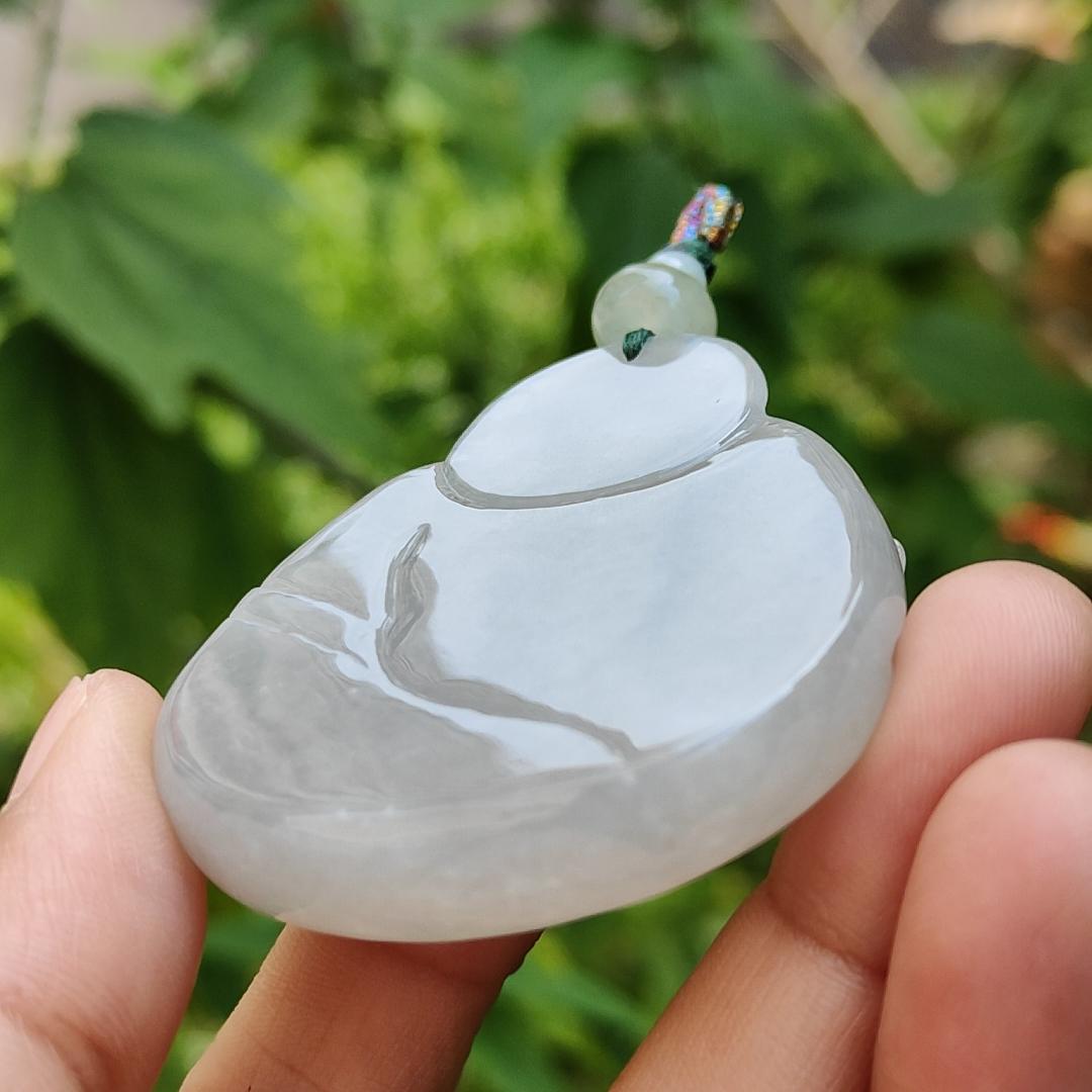 Rare Old Collection Natural Type A Jadeite Jade Pendant Necklace crafted as Milo Buddha with certificate weigh 56.32 grams, measurement 54.2 * 45.6 * 12.8 mm (pendant181) Yi Pin Qian