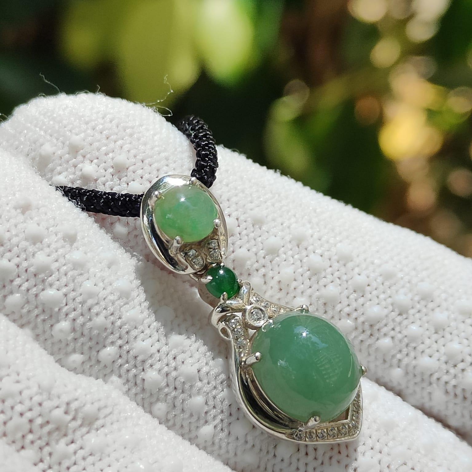 Wood & Water Jadeite Career Pendant - Professional Qi Accelerator (Sku: s925p11) Yi Pin Qian Jadeites Jade Jewelry ~Your Precious Quintessential ~ Singapore